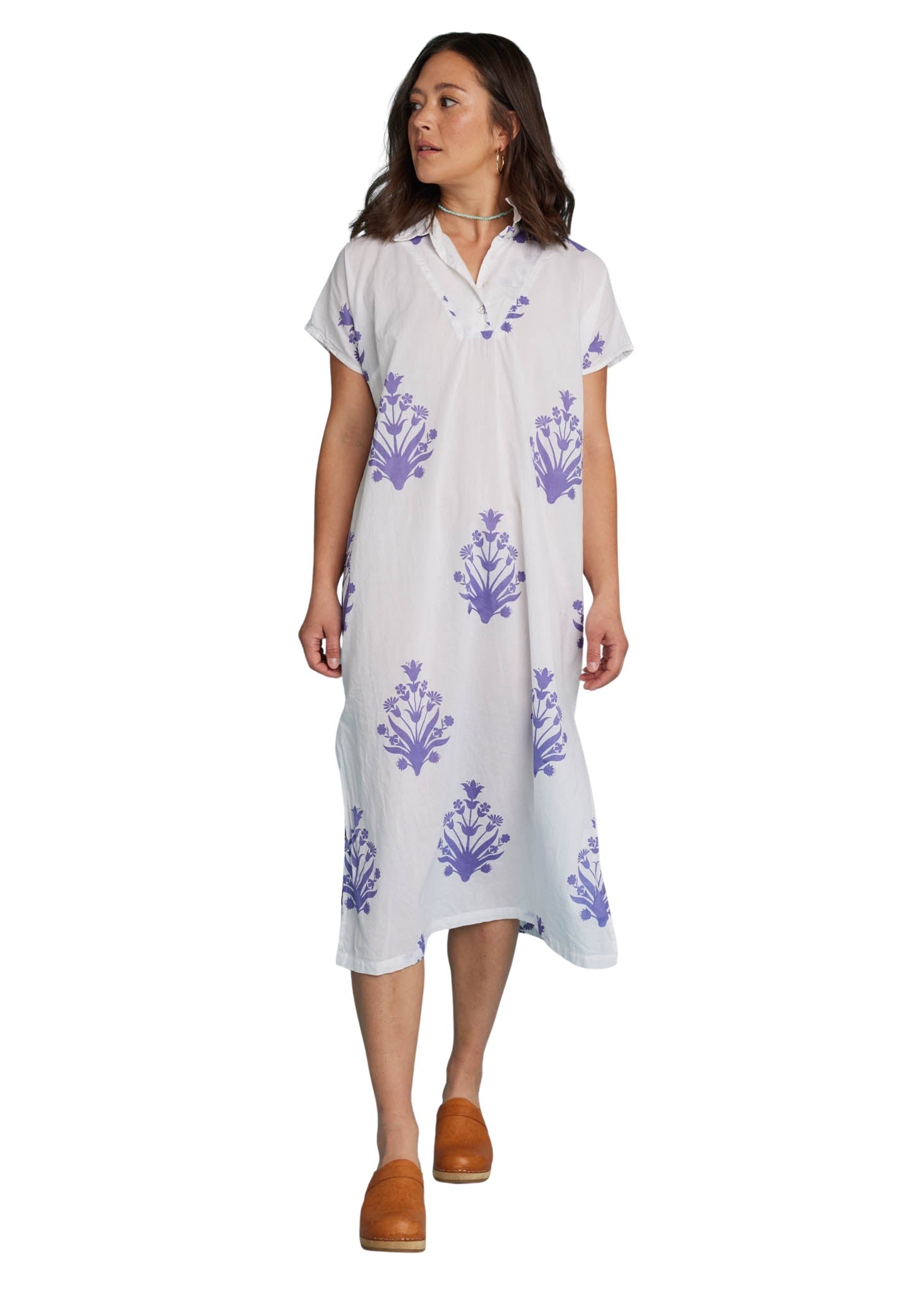 Scout Caftan - Cameo Floral Coastal Purple 1 - Full
