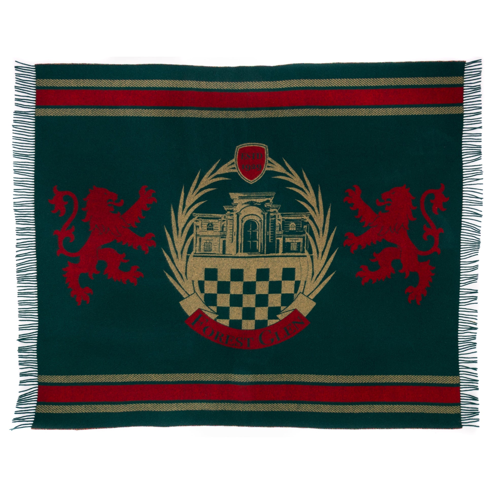 The Forest Glen Club Throw – Extra-Fine Italian Merino Wool | 56" x 72"-Throws and Blankets-[bar code]-Prince of Scots