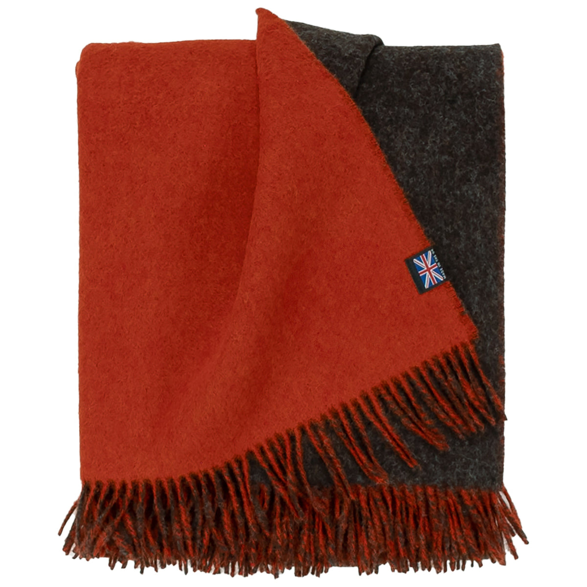 Highland Tweeds Reversible Double Cloth Throw (Orange/Brown) Available 4/25-Throws and Blankets-[bar code]-Prince of Scots