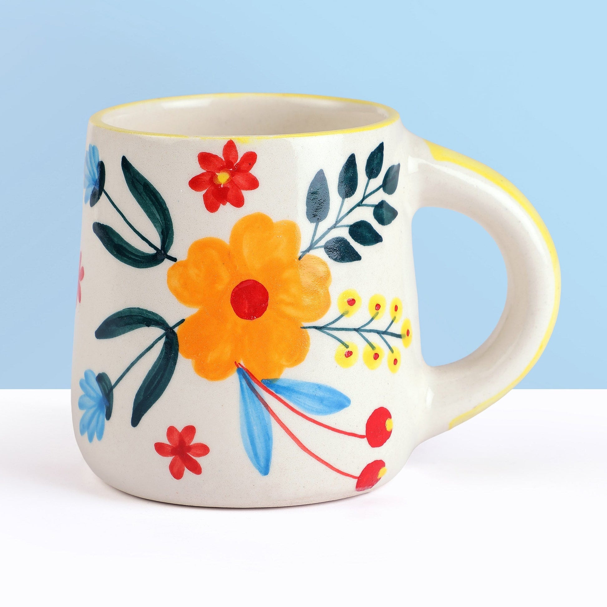 Floral Extravaganza Coffee Mug Multi 3.5x2.5 Inches - Casa Amarosa