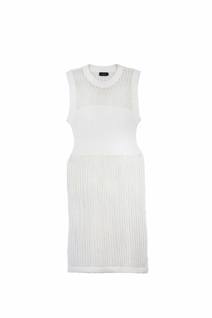 Cotton Crochet Cover Up Split Hem Kaftan - Ivory
