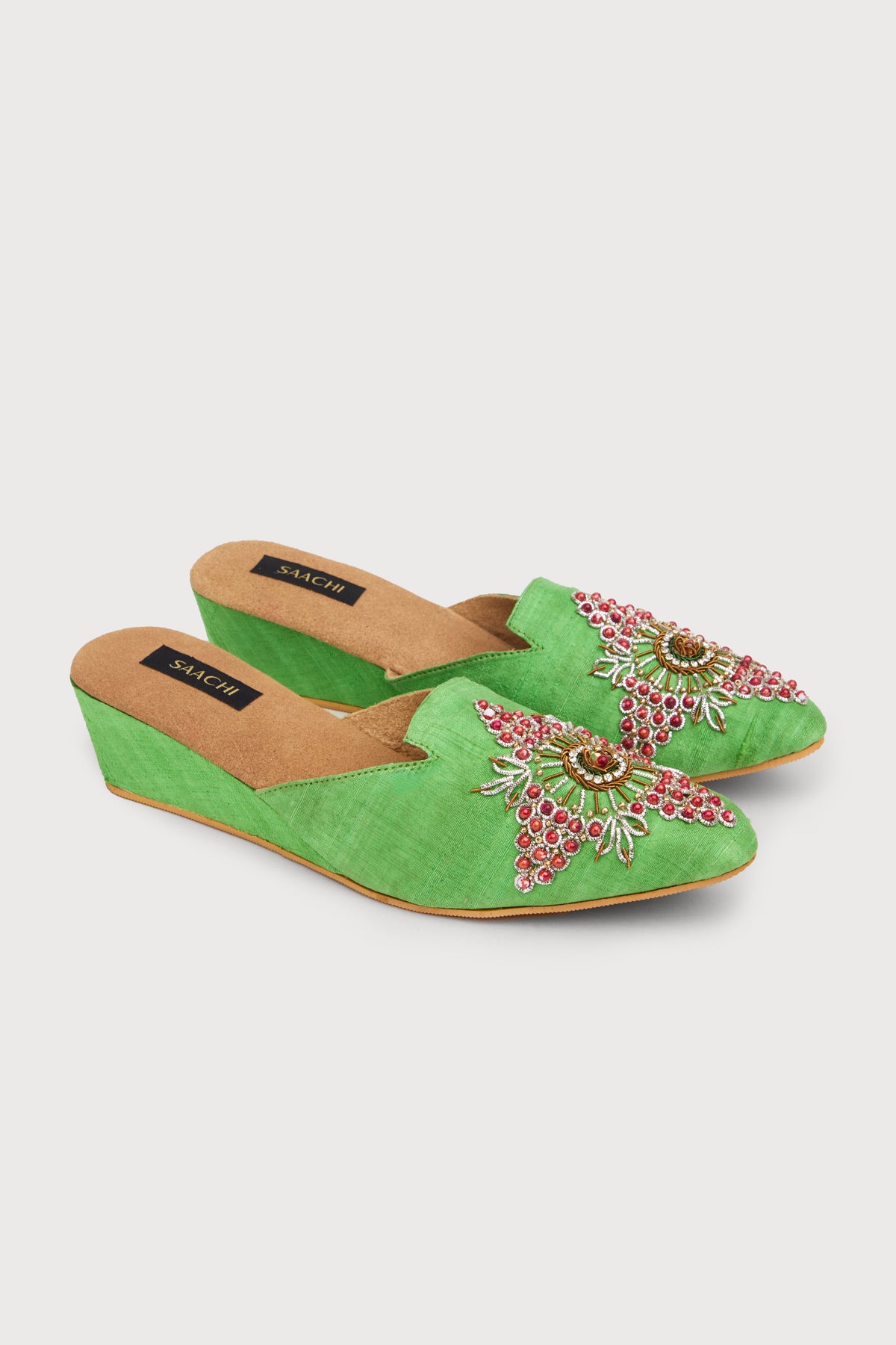 Star Motif Shoe Mule - Lime Green
