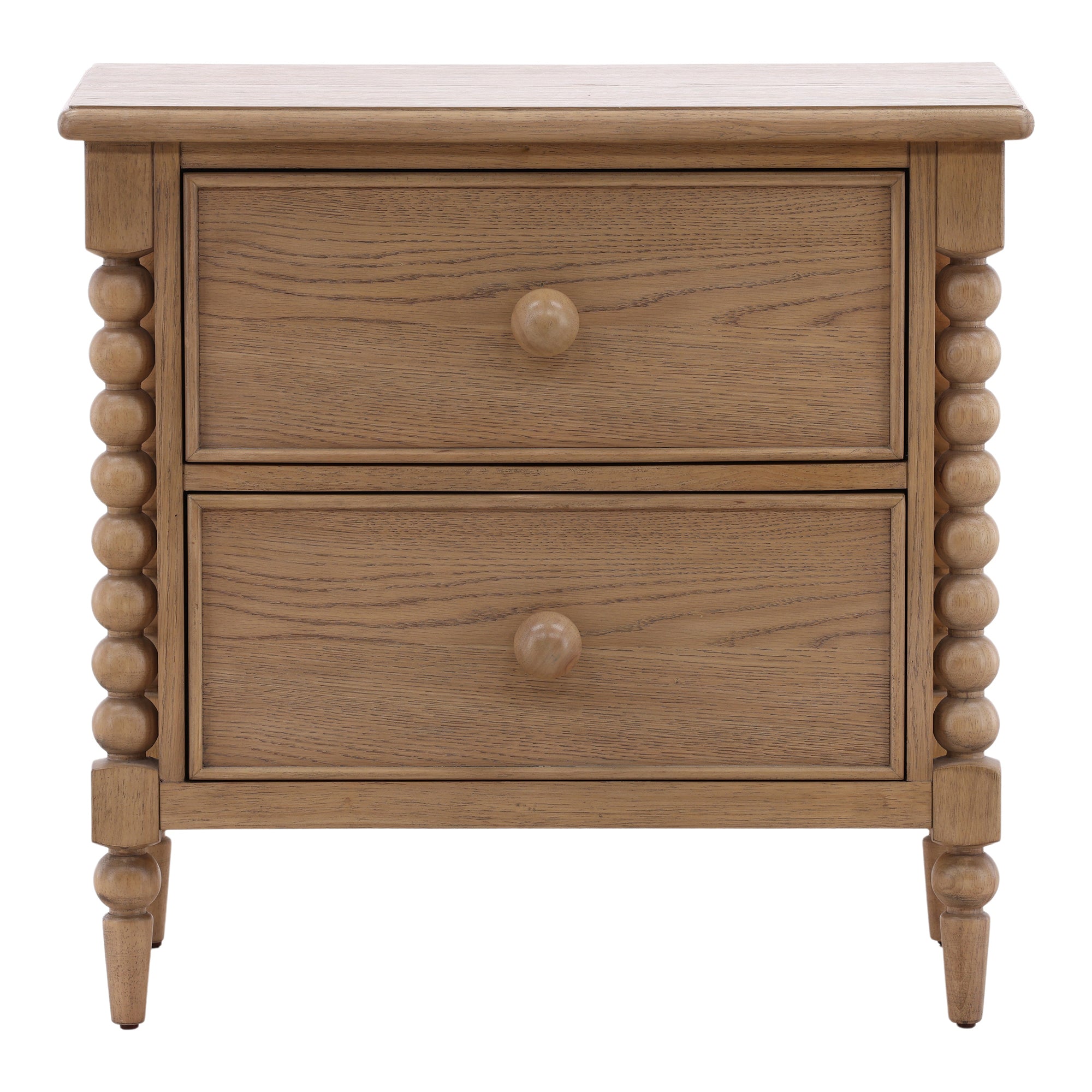 Maribel Two-Drawer Nightstand - Natural