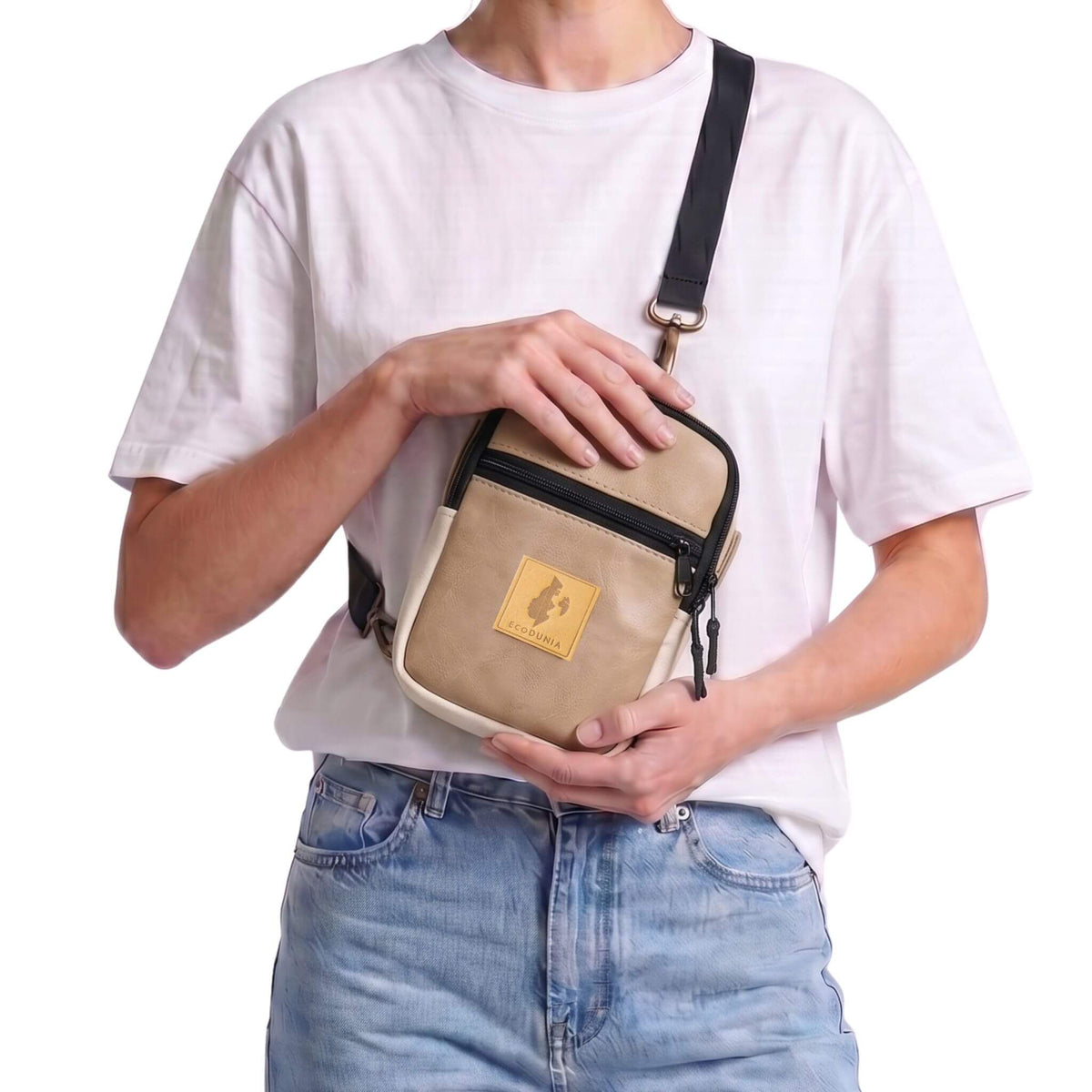 Convertible Vegan Leather Crossbody Sling Bag 1L - EcoDunia | Rozi #color_multicolor
