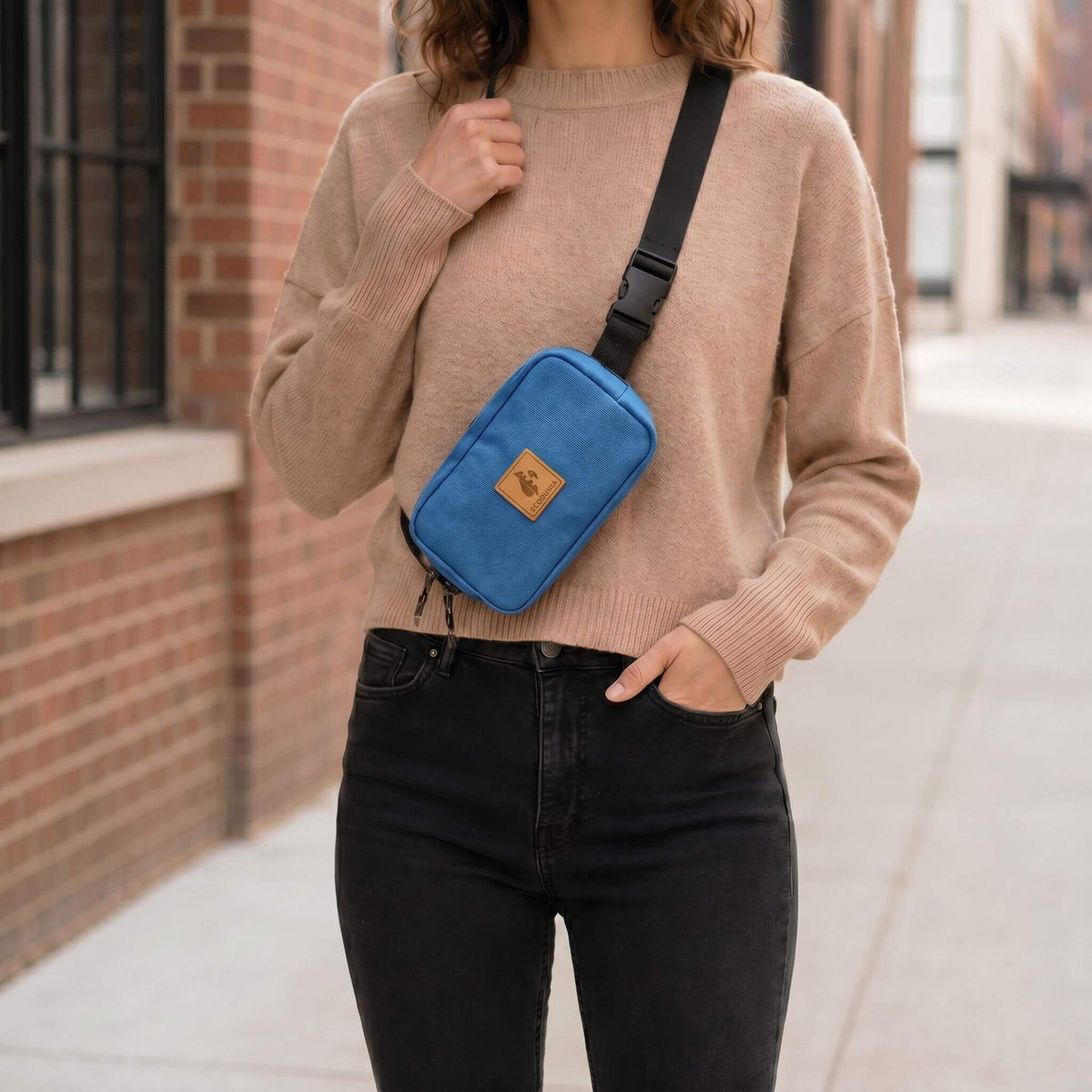 Canvas Crossbody Belt Bag Pouch, The Everywhere Belt Bag #color_zilly-blue
