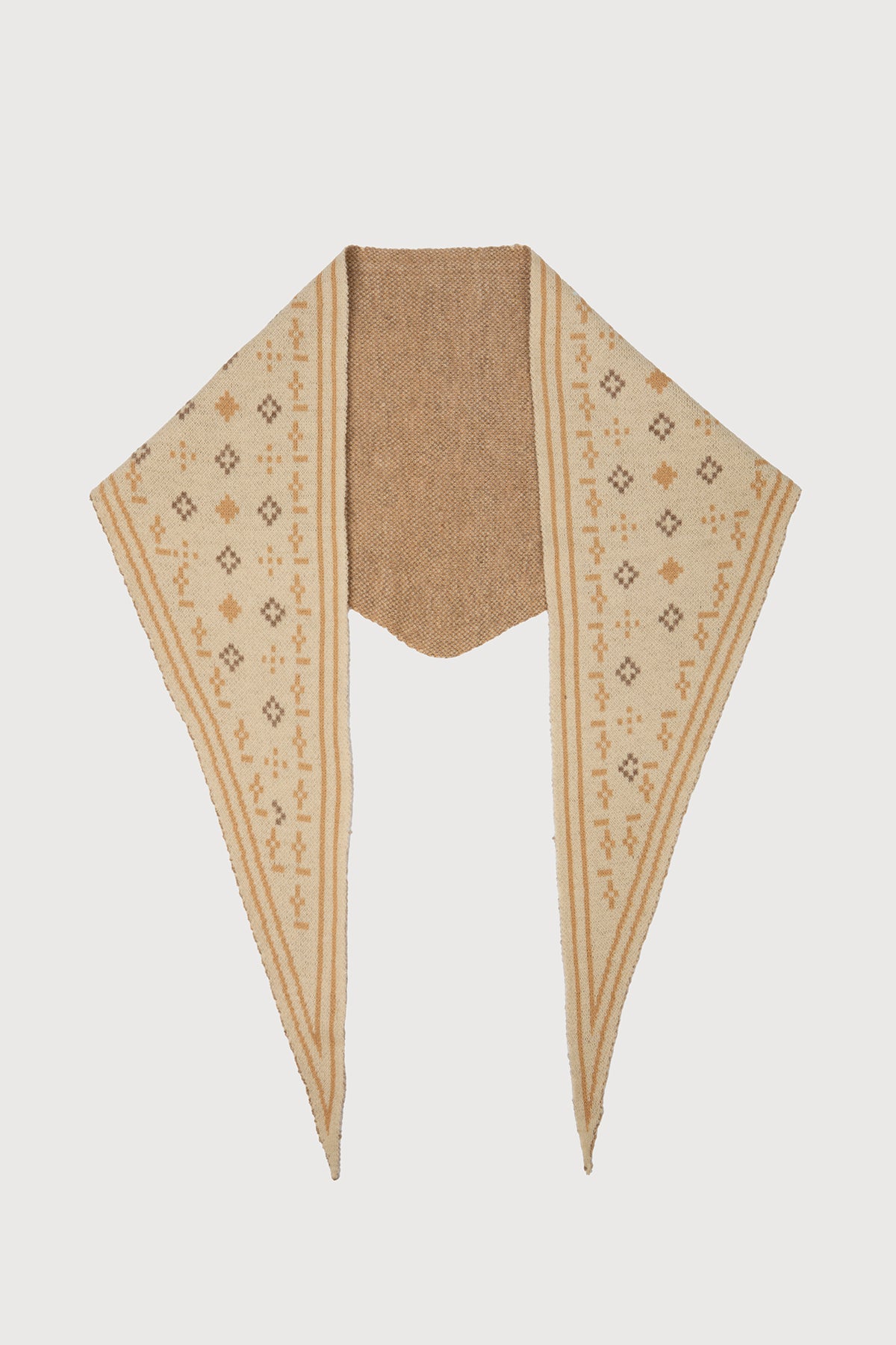 Foulard Knit Triangle Scarf - Cream