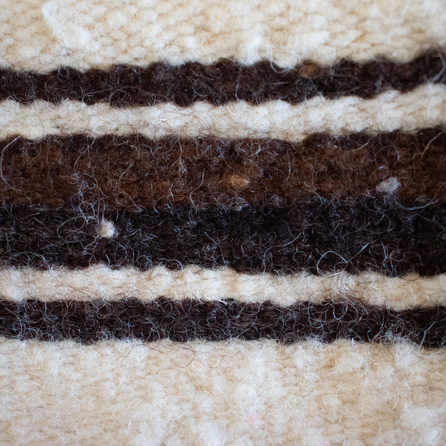 Handwoven Christmas Stocking | Chocolate Stripe