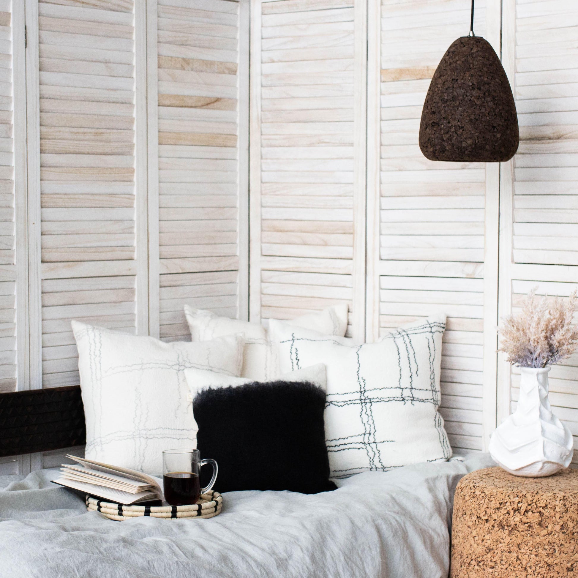 Hand-felted Eclipse Throw Pillow Square