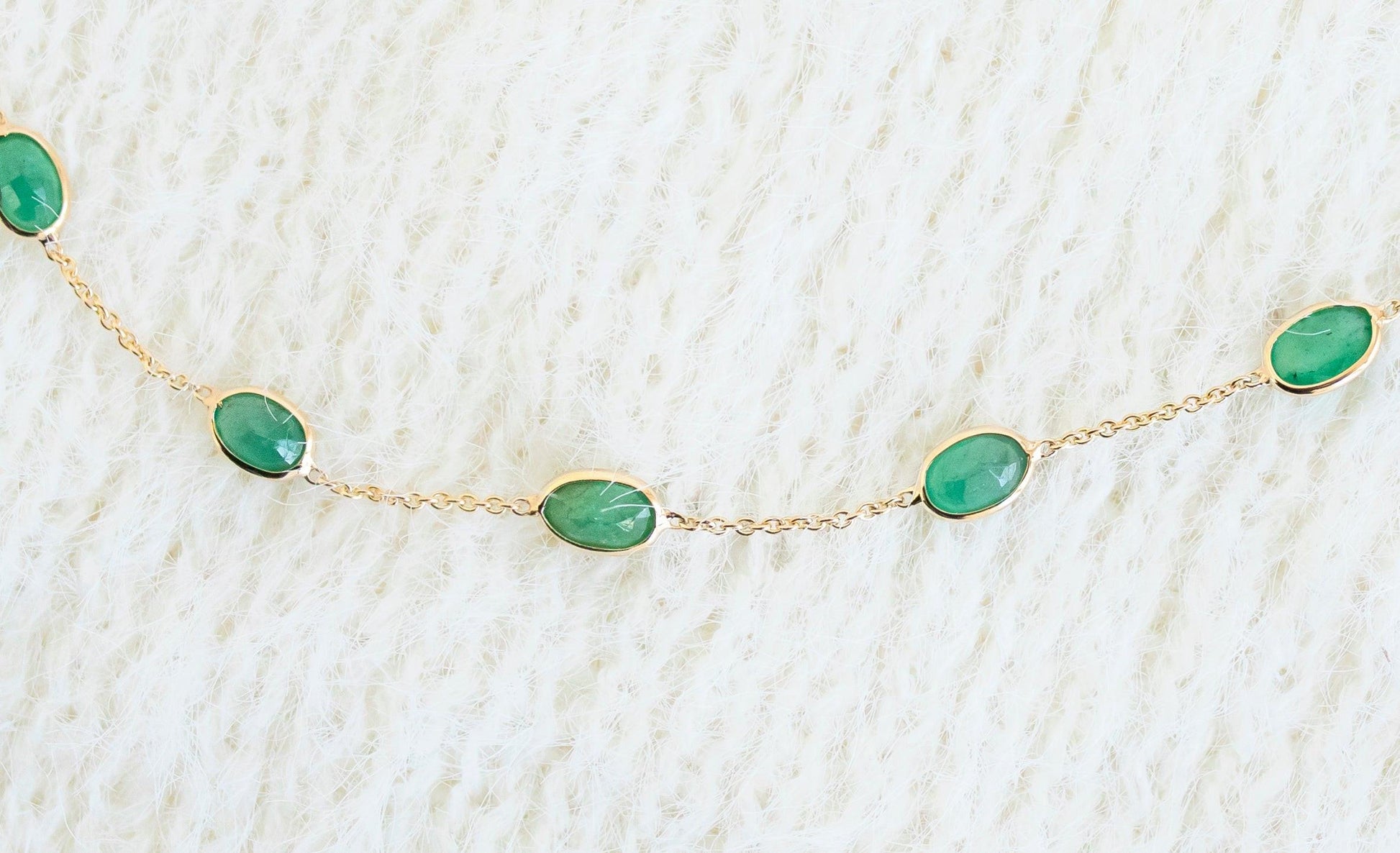 Emerald Spark (large) minimal everyday fine jewelry in solid gold and sterling 925 silver with natural gemstones.
