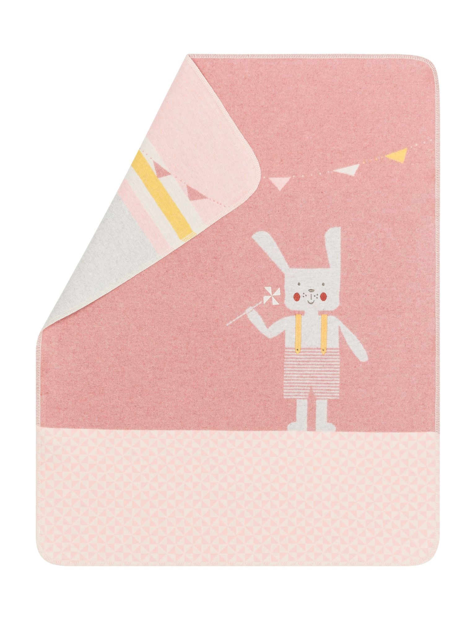 JUWEL baby blanket "bunnyrabbit" with embroidery in . Blanket made by David Fussenegger , a family-run mill in Austria.