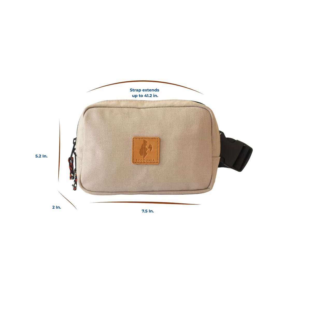 Canvas Crossbody Belt Bag Pouch, The Everywhere Belt Bag #color_sand-white