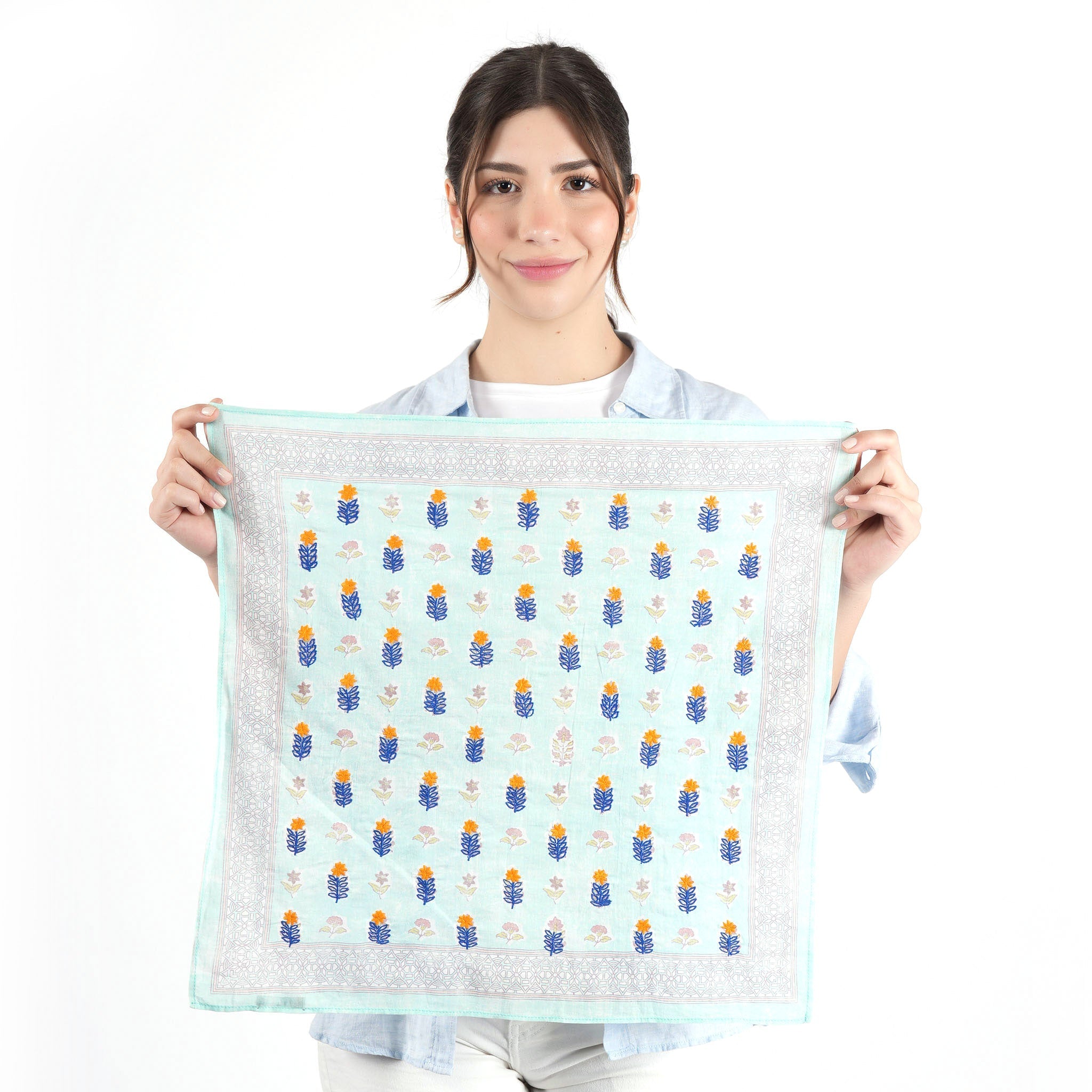 Enchanted Bloom Bandana - Mint Green