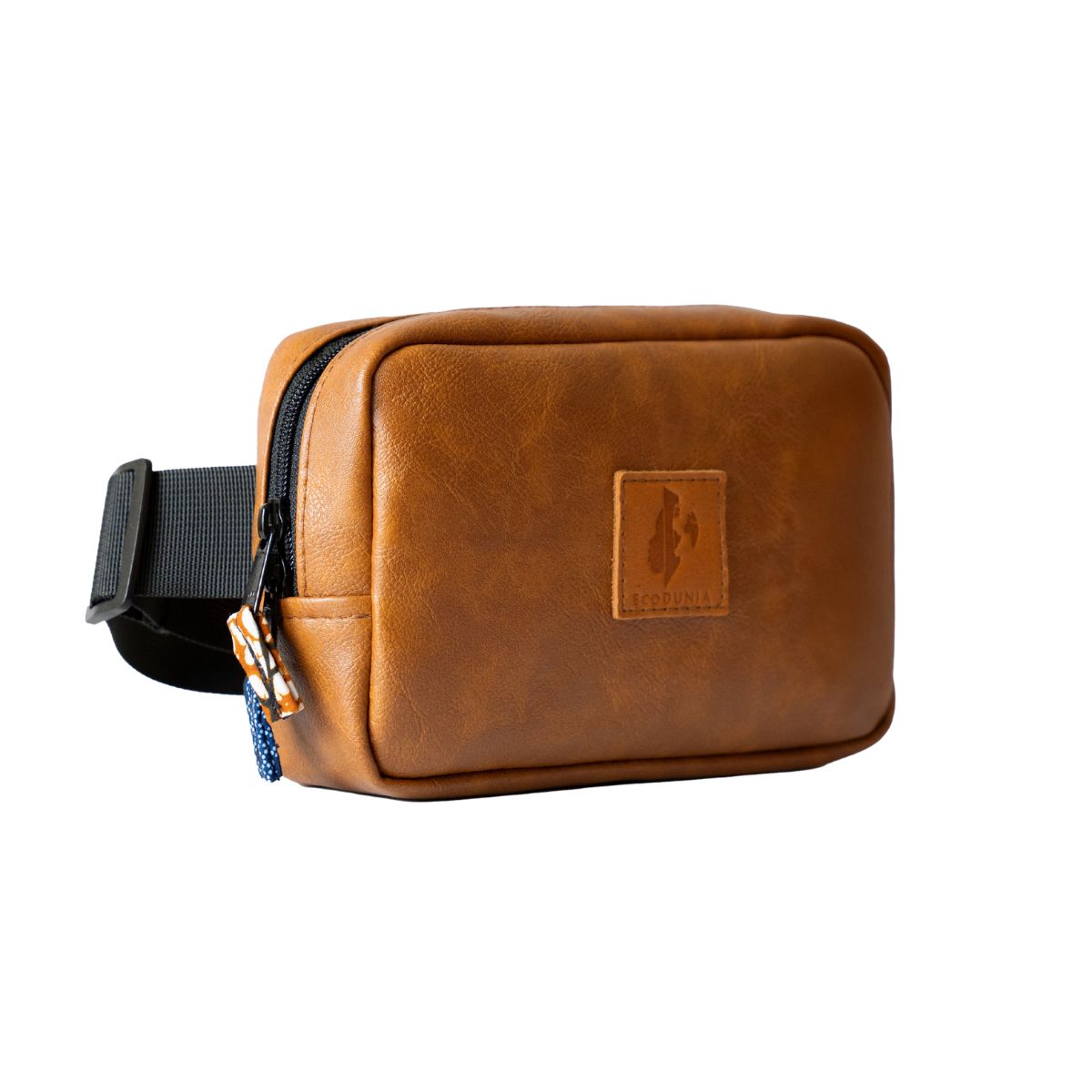 Vegan Leather Crossbody Belt Bag Ecodunia #color_brown