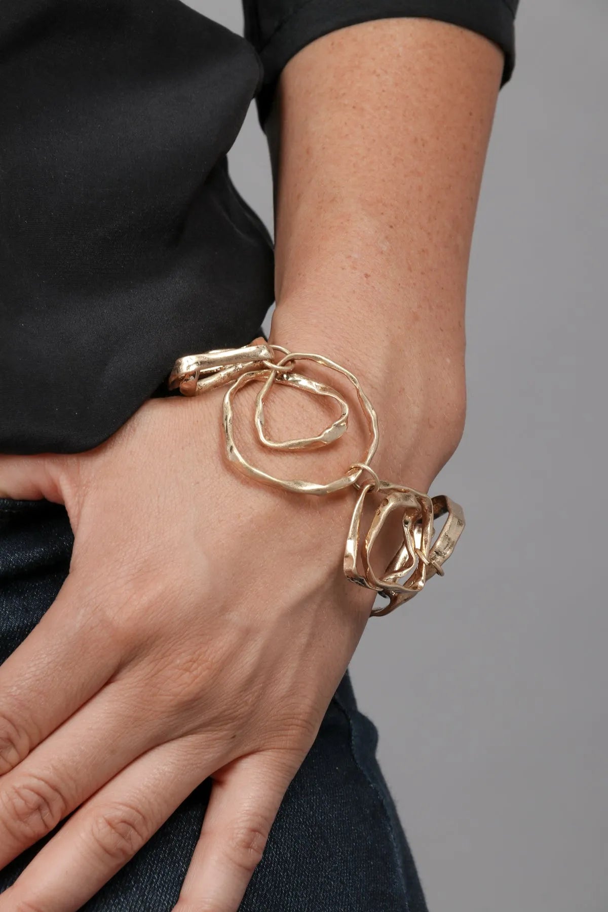 Hand Hewn Bracelet - Gold