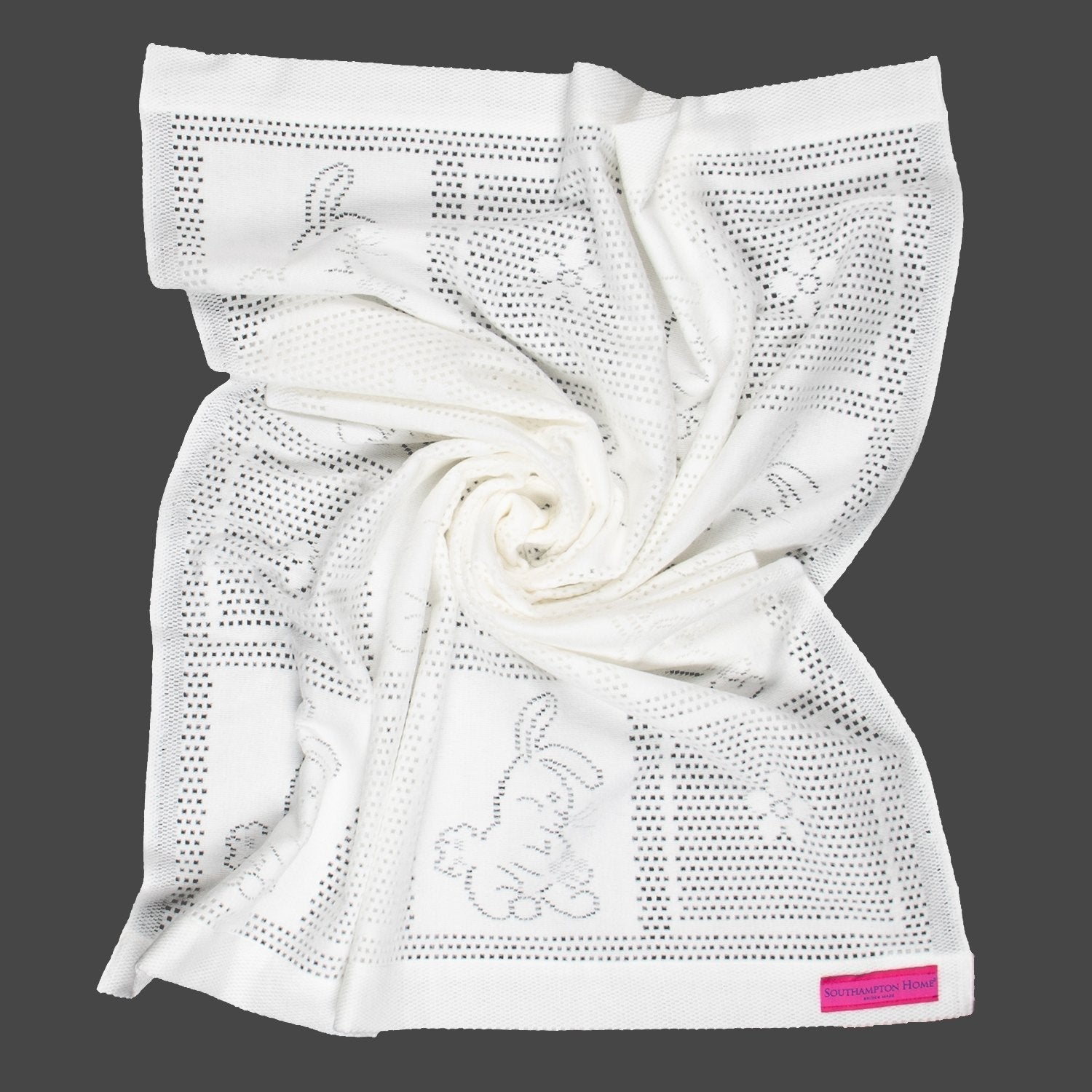 Southampton Home Lace Weave Bunny Baby Blanket ~ White ~-Gifts-00810032751319-{sku]-Prince of Scots