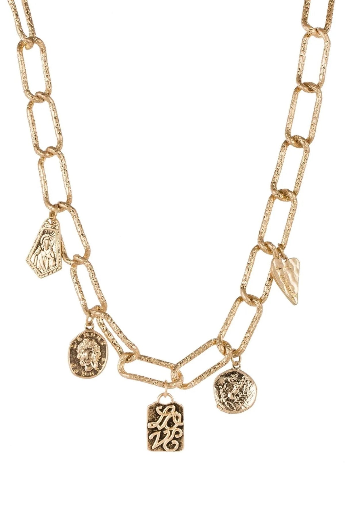 Augusta Charm Necklace Gold