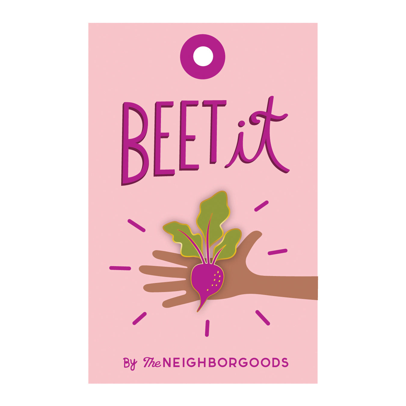 Packaged enamel beet pin