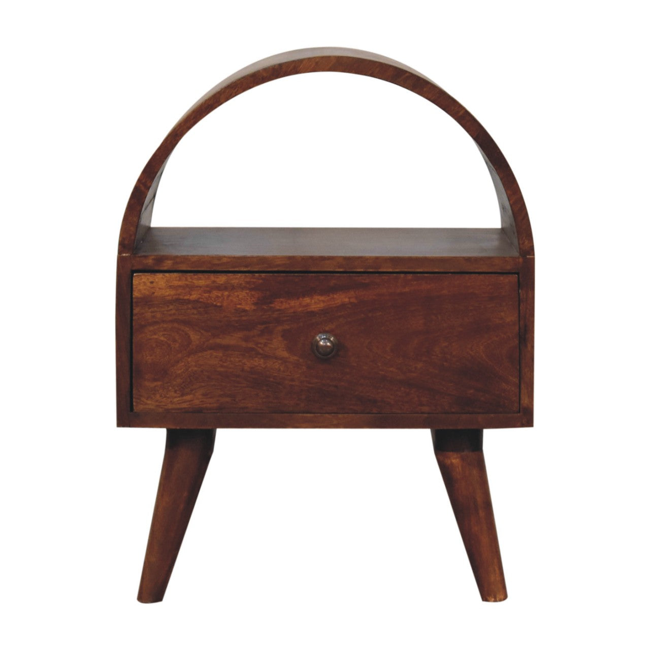 Solid Wood Chestnut Dome Bedside Table