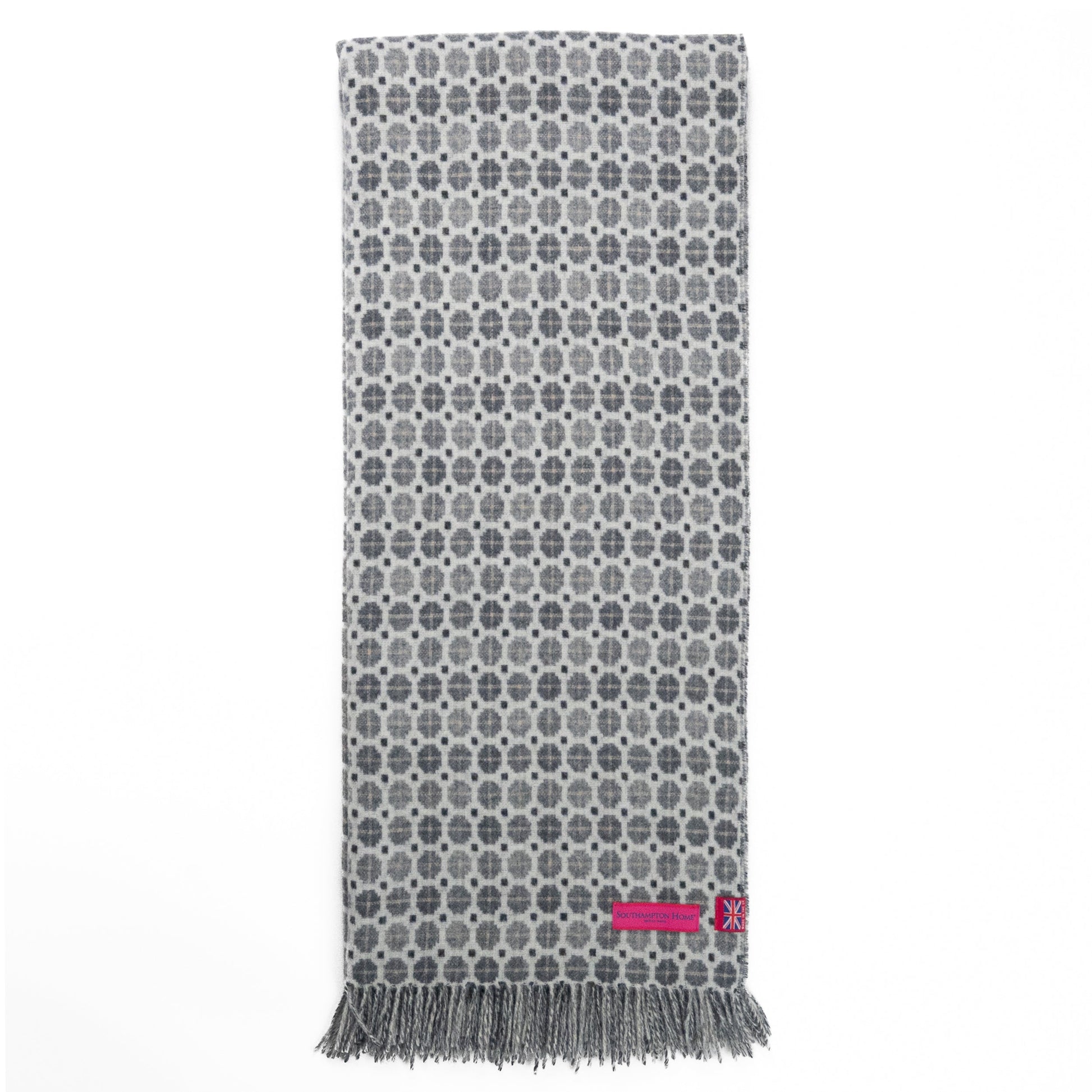 Southampton Home Merino Wool Medallion (Grey)-Throws and Blankets-[bar code]-Prince of Scots