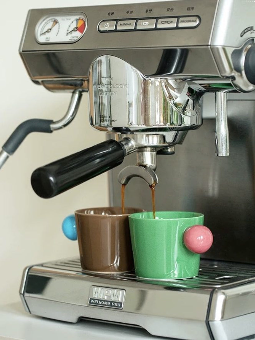 Handmade Skittles Coffee Mug With Saucer - Cute Dopamine Espresso Cup - Mugs - Skittles Coffee Mug With Saucer - Style A - INSPECIAL HOME