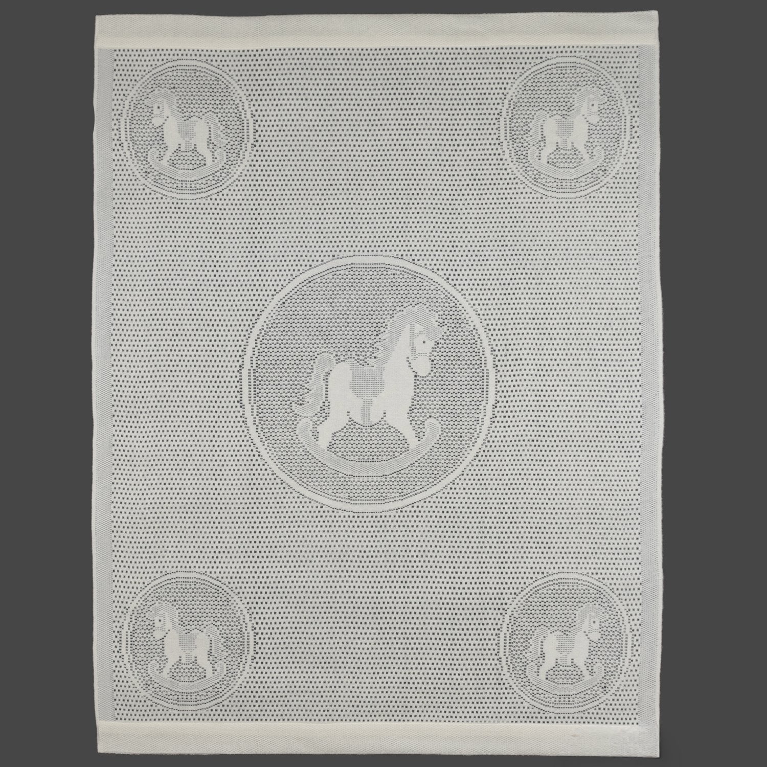 Southampton Home Lace Weave Rocking Horse Baby Blanket ~ Ivory ~-Gifts-[bar code]-Prince of Scots