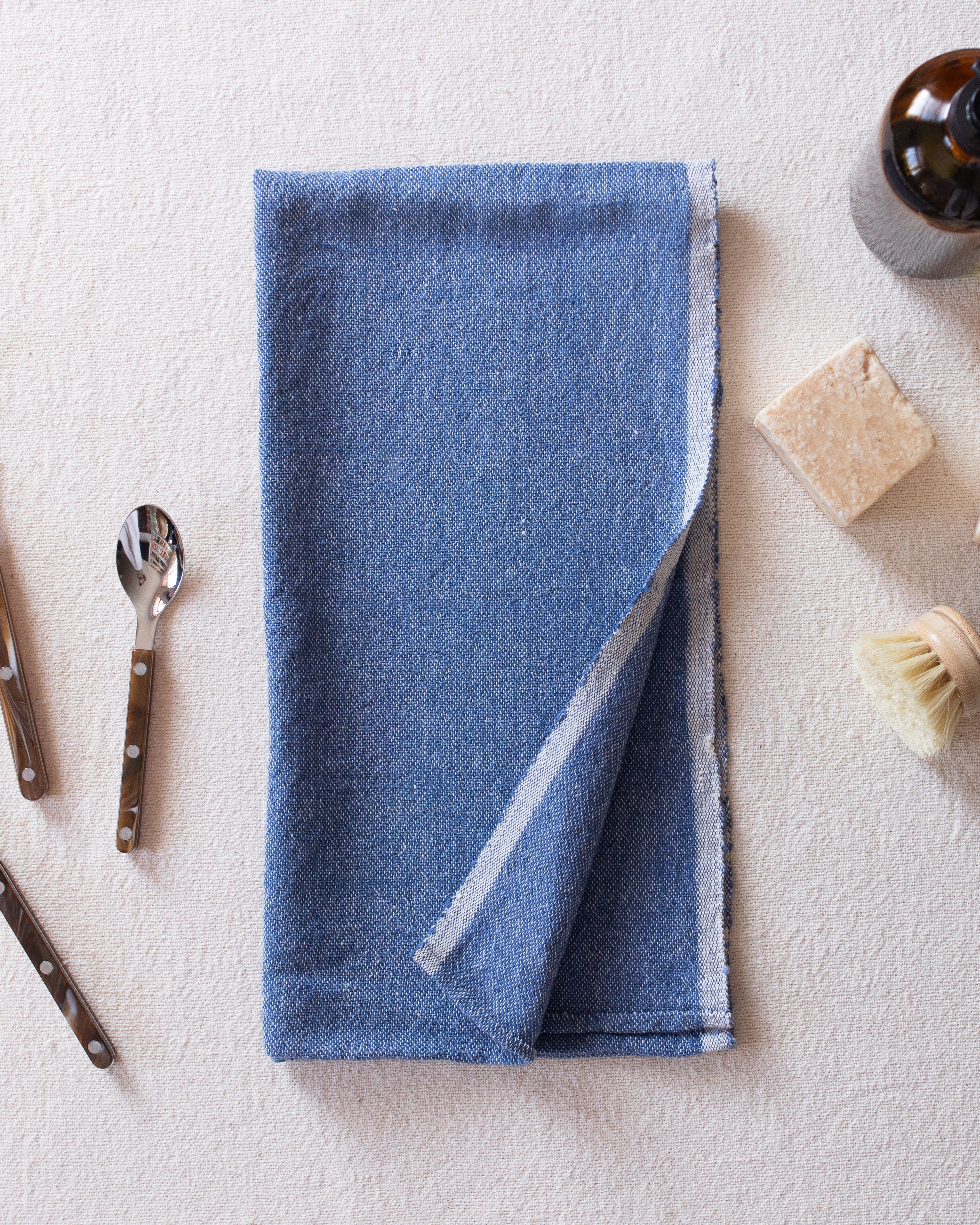 Chambray Stripe Hand Towel