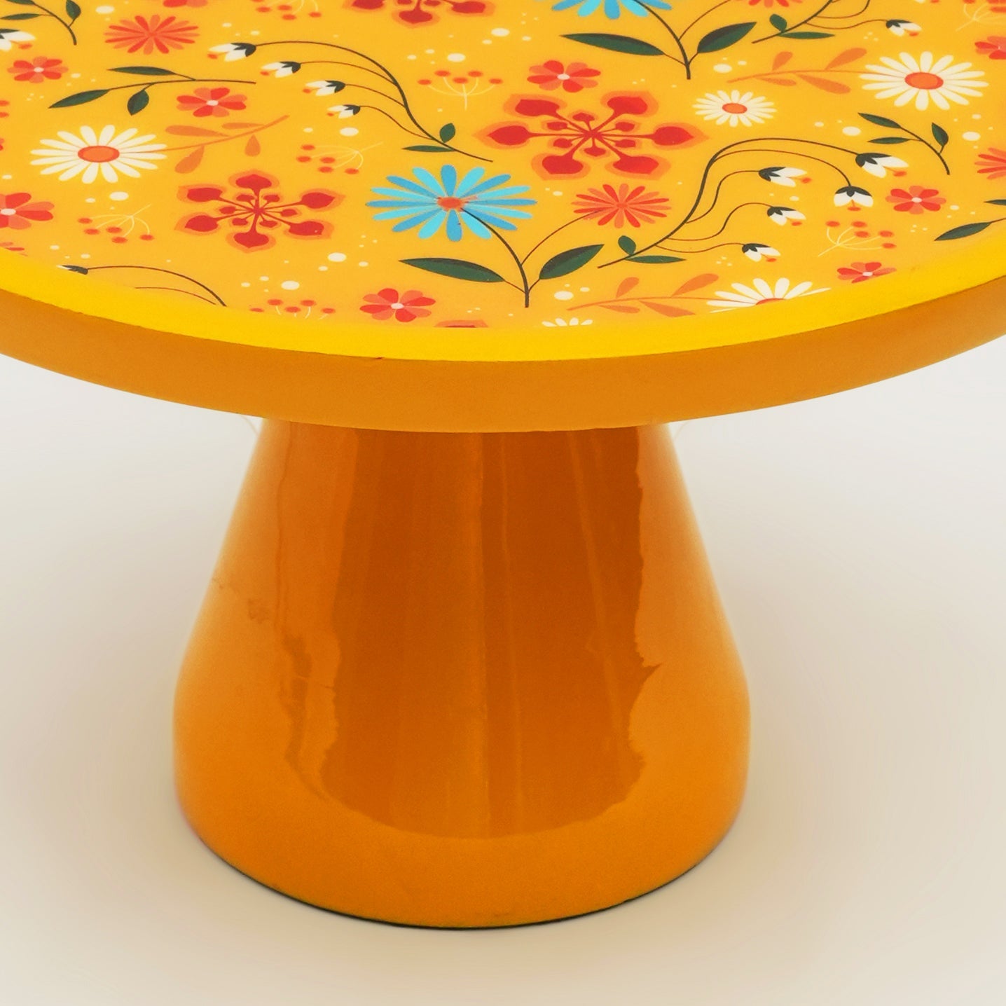 Sunburst Bloom Inlay Cake Stand - Thumbnail 4