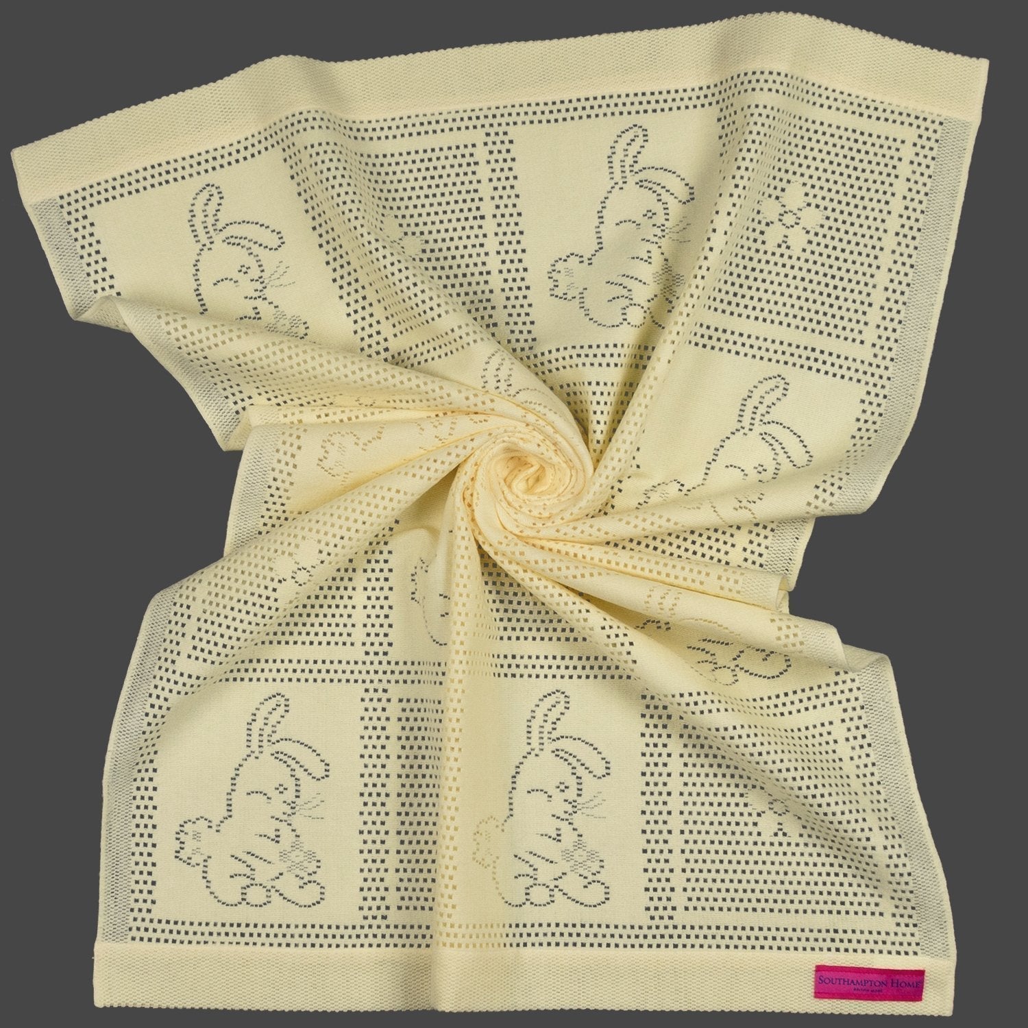 Southampton Home Lace Weave Bunny Baby Blanket ~ Yellow ~-Gifts-00810032751302-{sku]-Prince of Scots