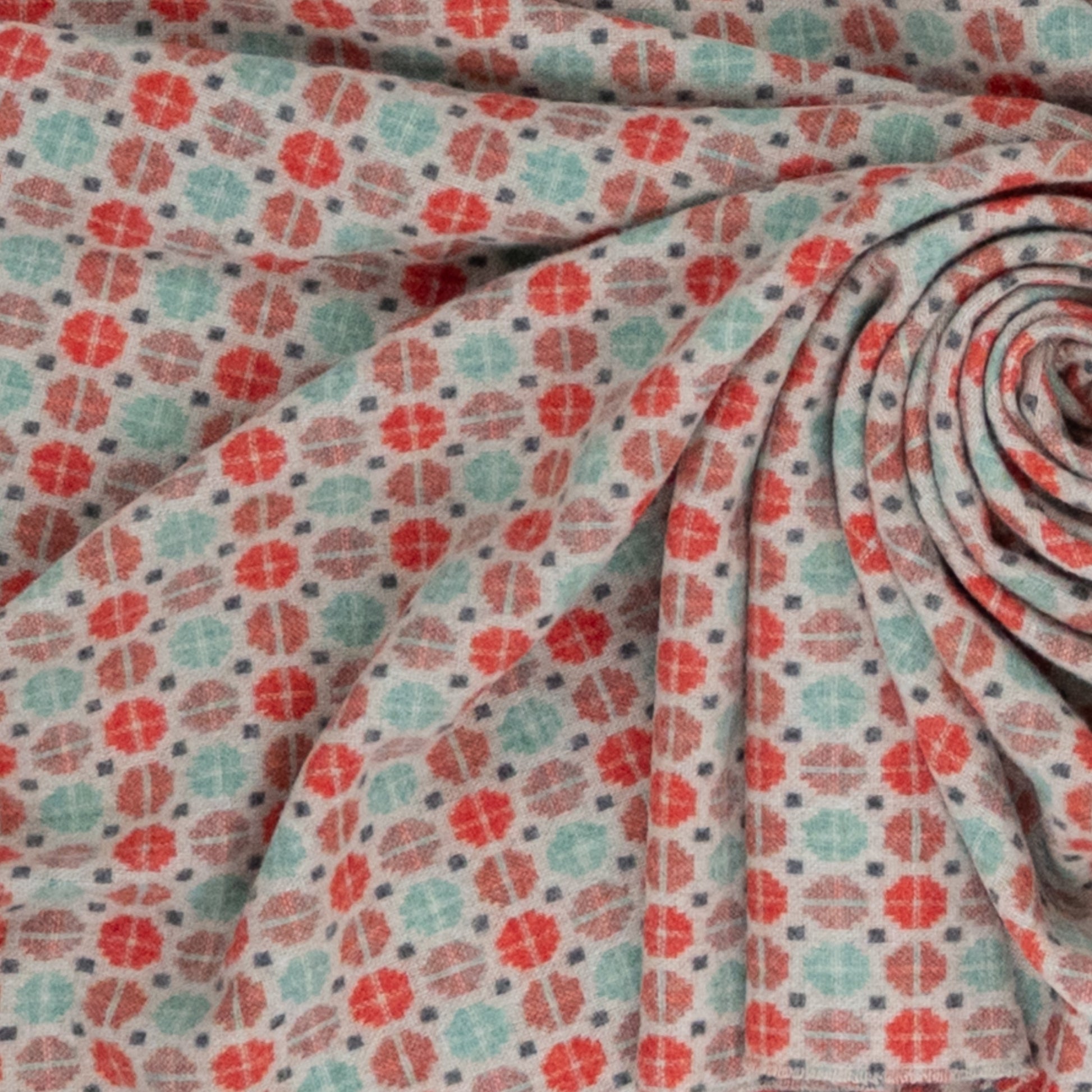 Southampton Home Merino Wool Medallion (Melon)-Throws and Blankets-[bar code]-Prince of Scots
