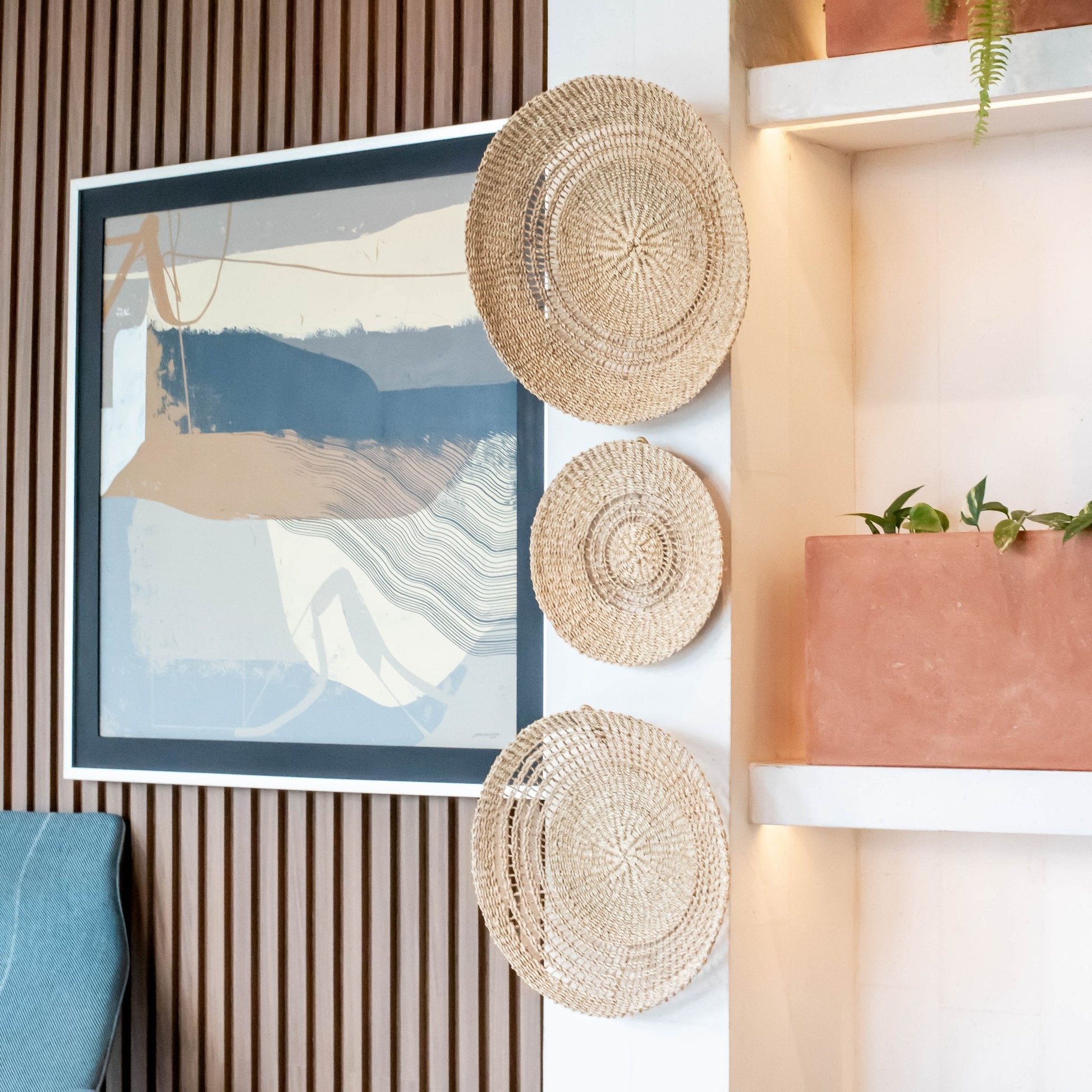 Wall Baskets - Open Weave Wall Baskets, Large - Woven Wall Baskets | LIKHÂ - LIKHÂ