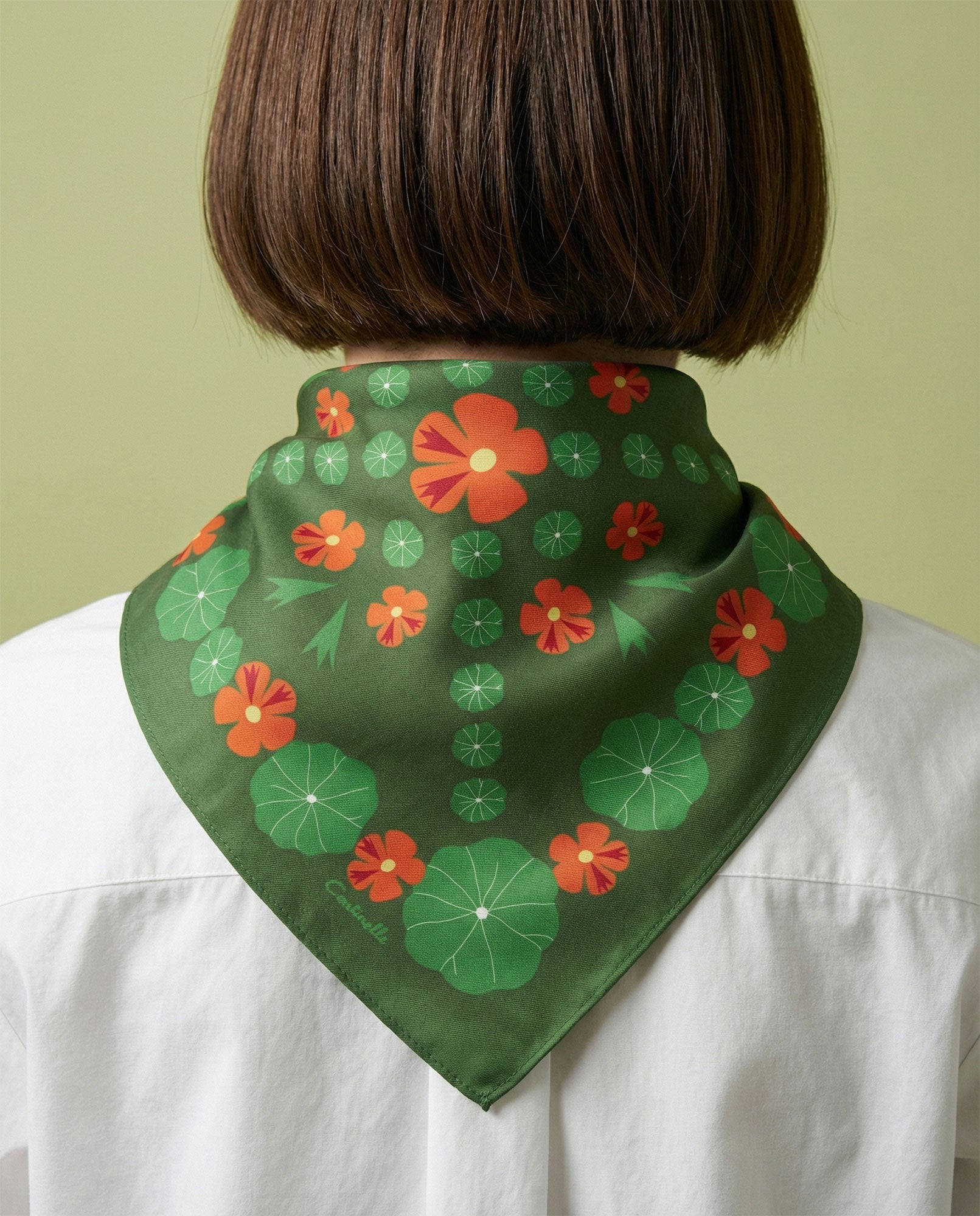 Nasturtium Garden Cotton Silk Bandana
