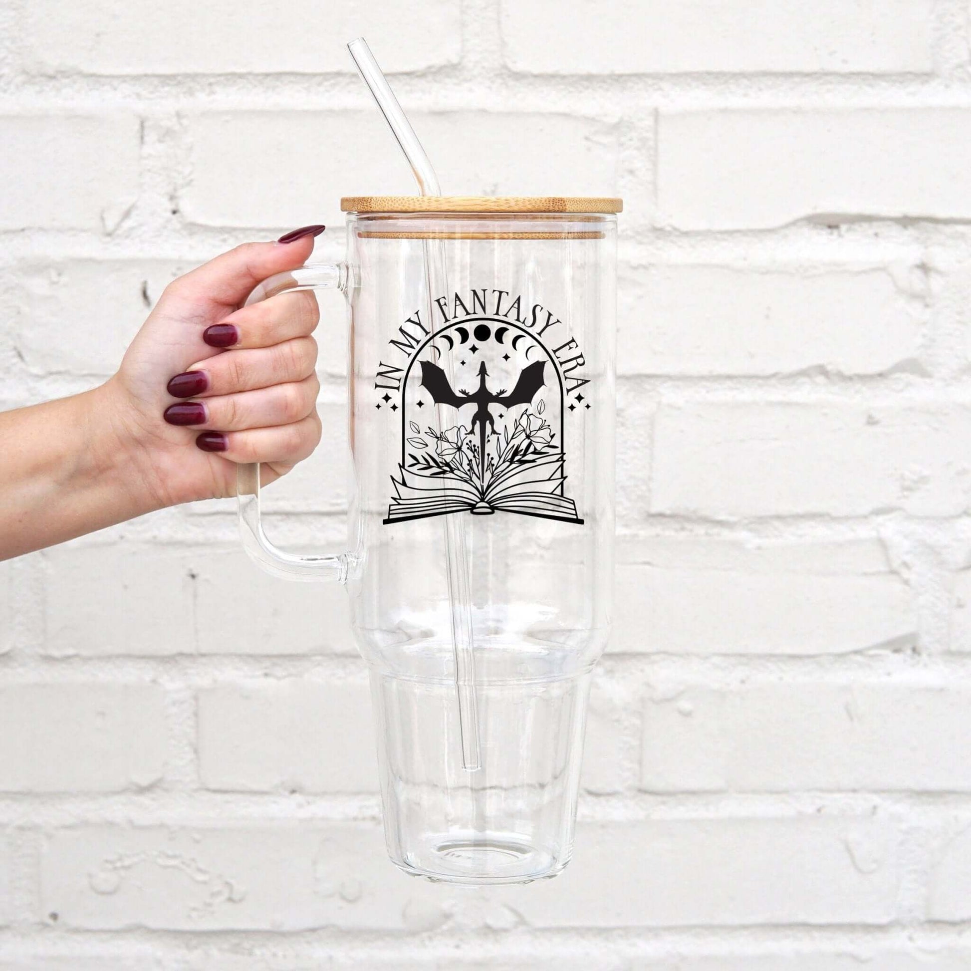 In My Fantasy Era 40oz Glass or Plastic Tumbler with Lid and Straw from Sip Sip Hooray – Drinkware