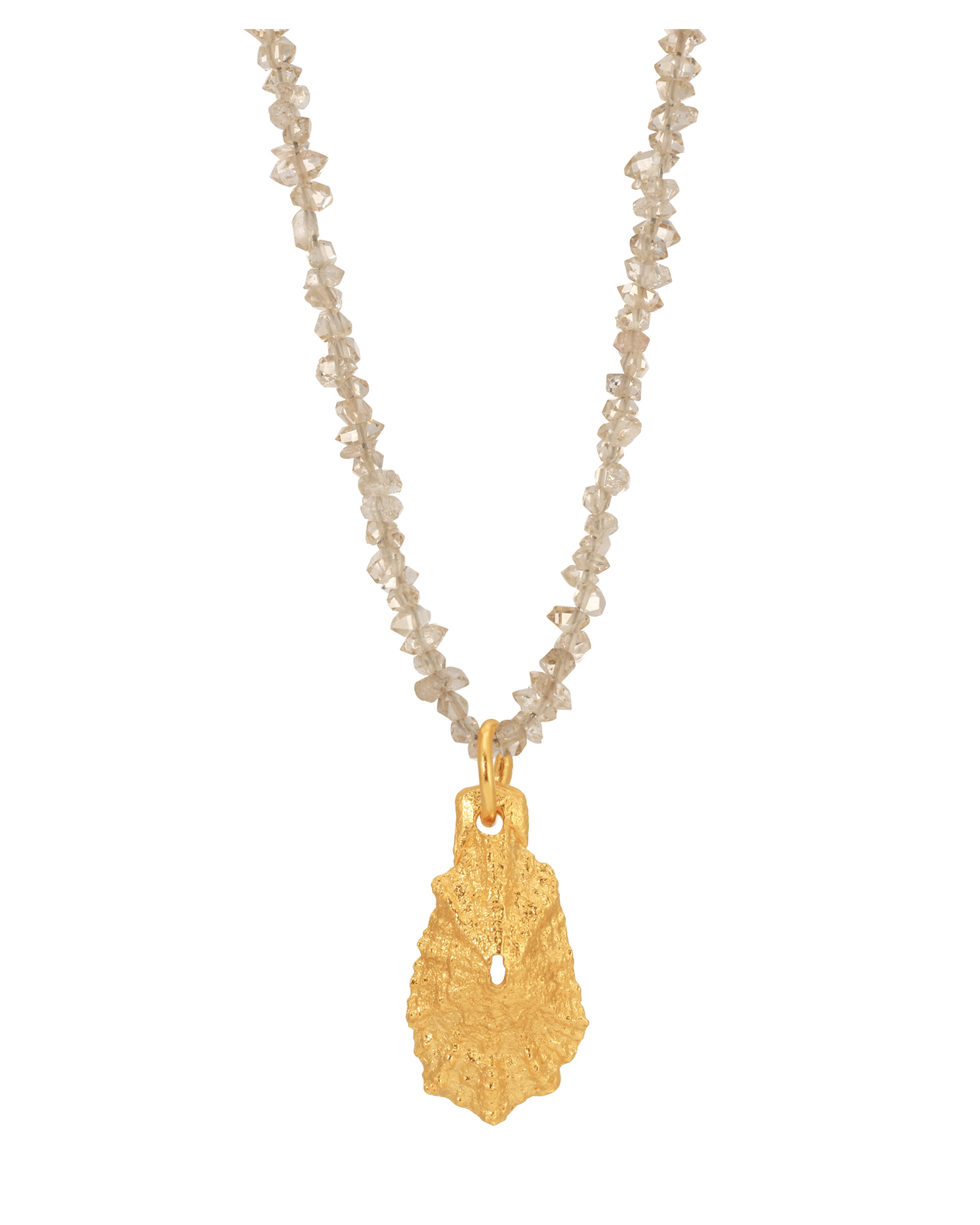 Petit Diamant Herkimer and Limpet Necklace