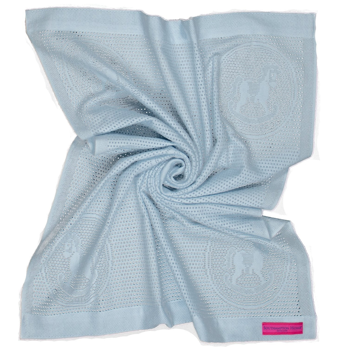 Southampton Home Lace Weave Rocking Horse Baby Blanket ~ Blue ~-Gifts-00810032751227-{sku]-Prince of Scots