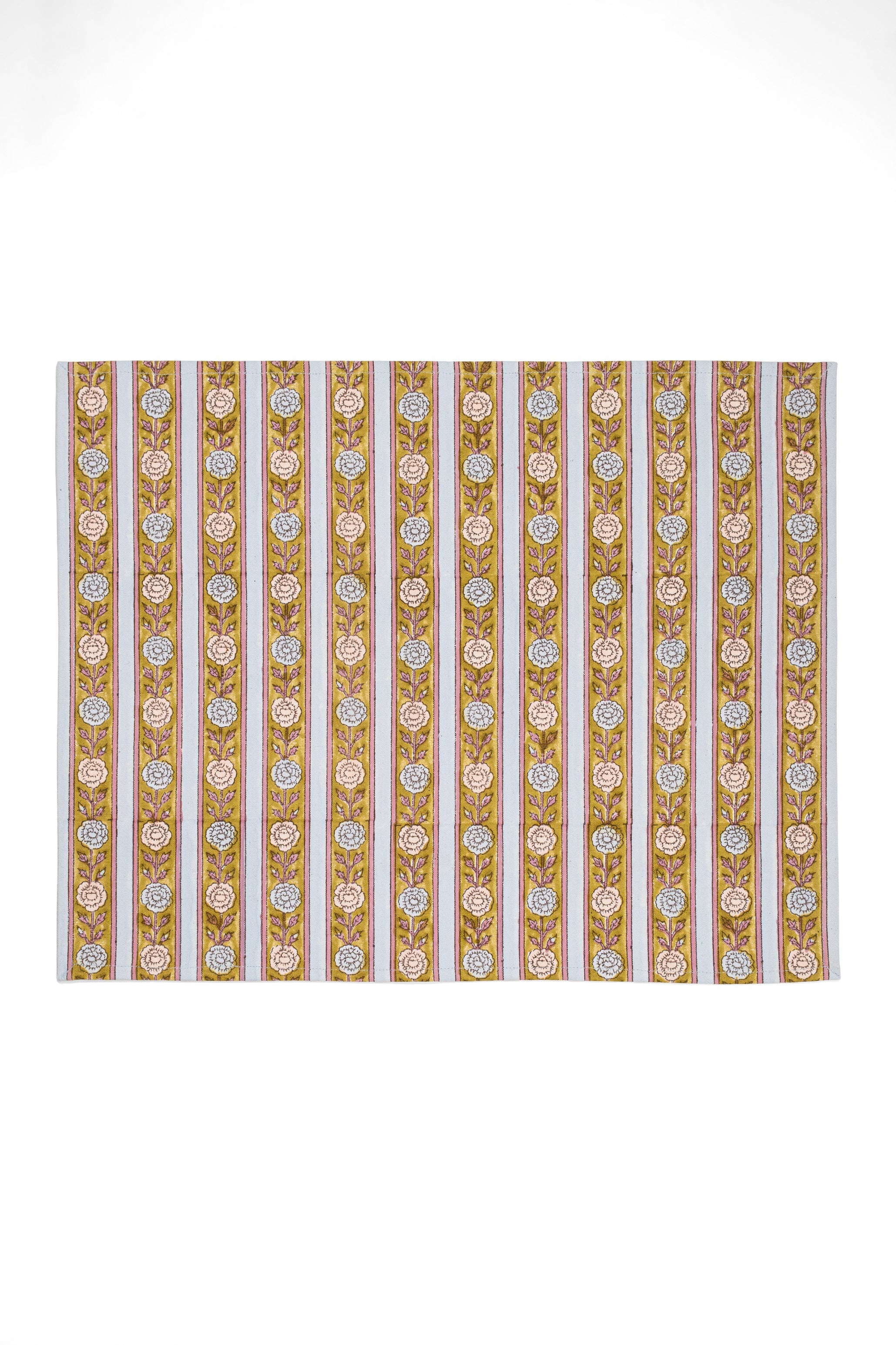 Vintage Floral Stripes Placemat