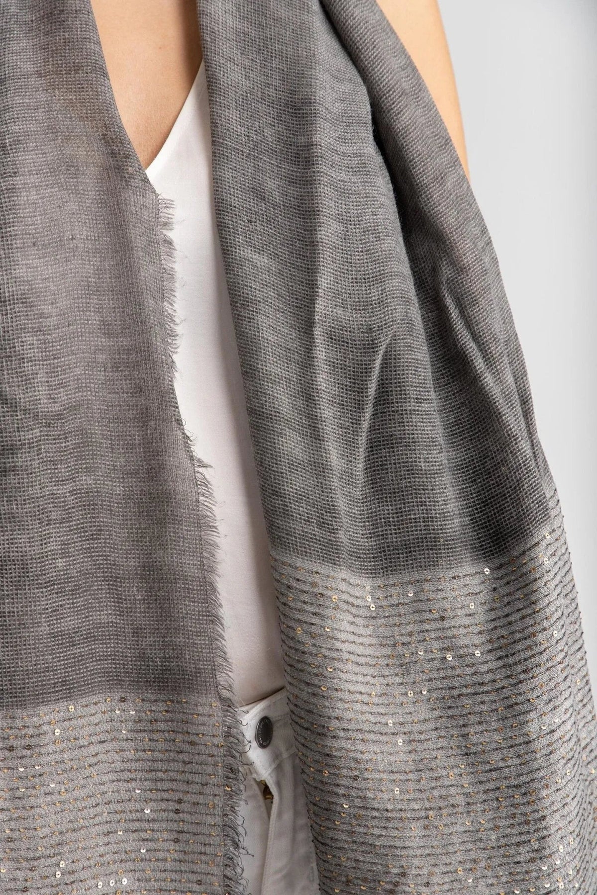Lenox Shimmering Scarf Dark Gray