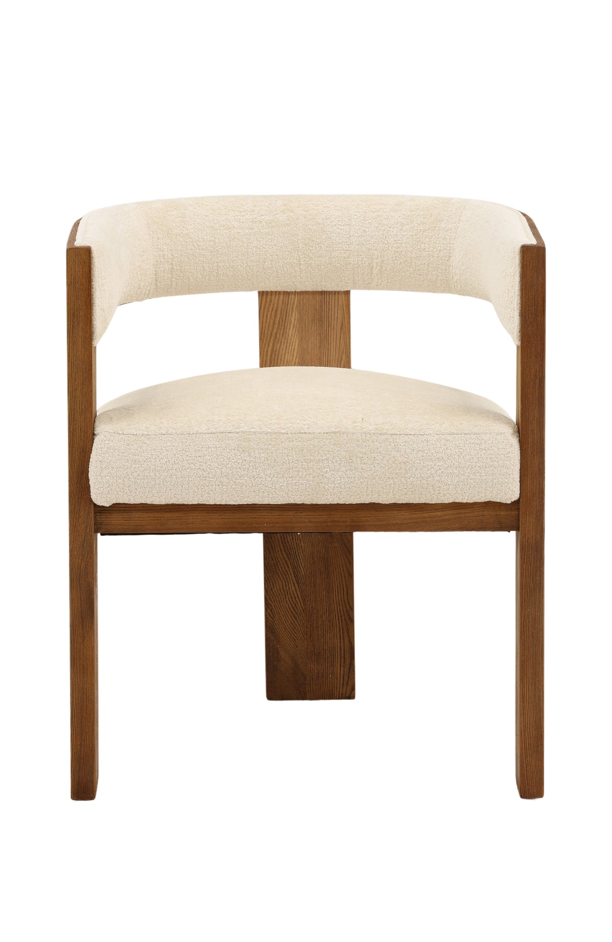 Nolan Chenille Upholstered Dining Chair with Ash Wood Frame