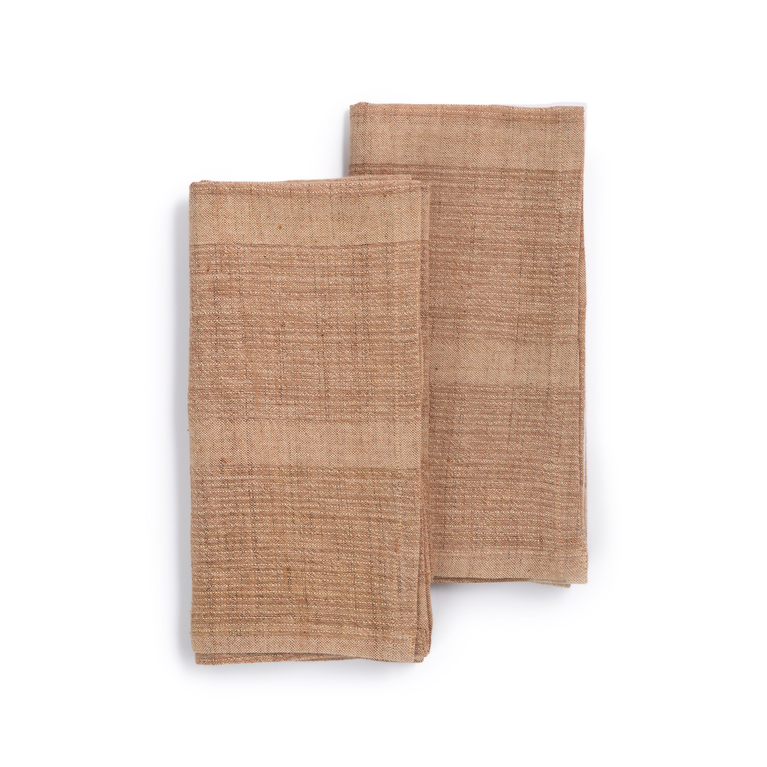 Handwoven Organic Cotton Napkins, Set of 2 | 20" × 20" | Fair Trade | Horizon