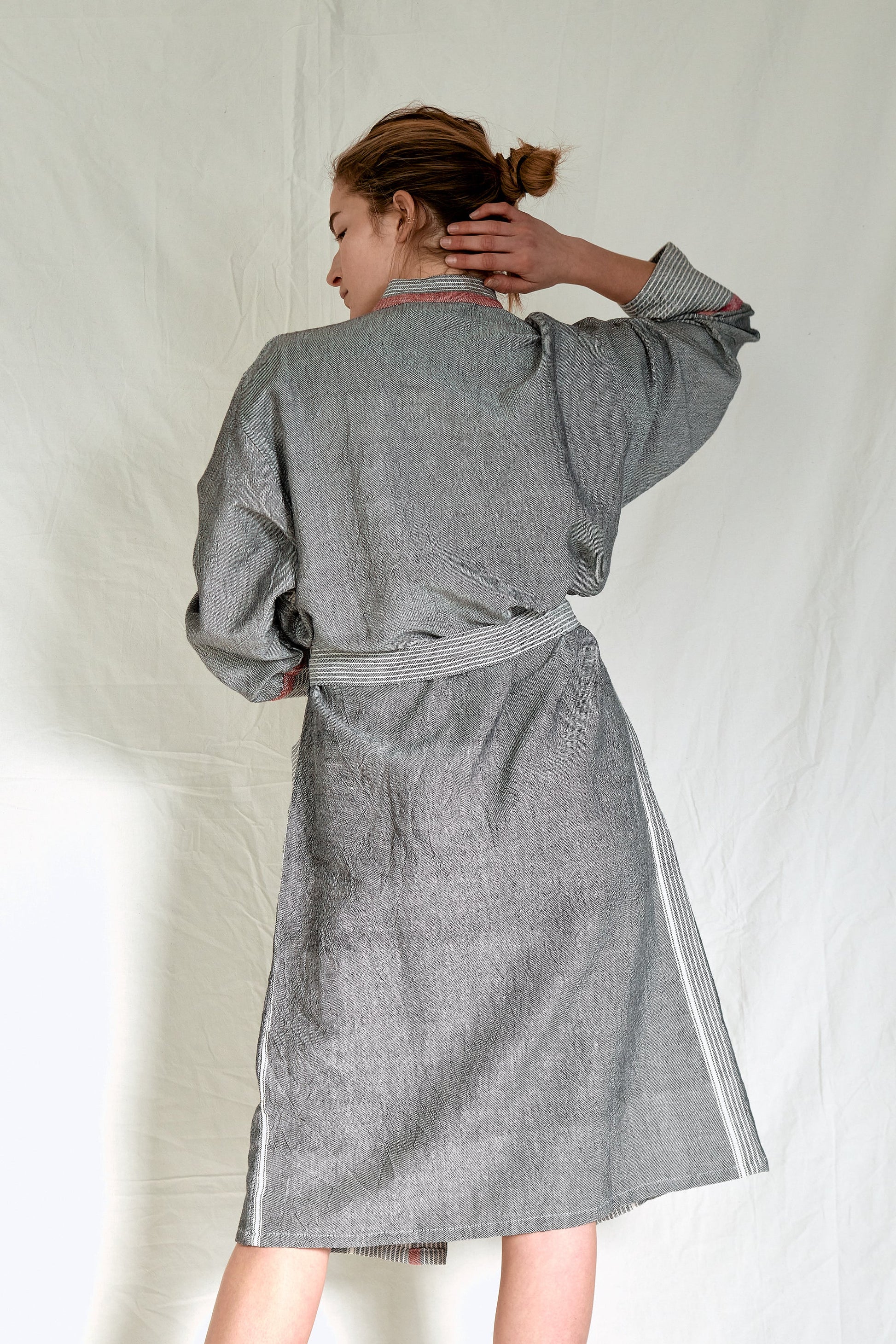 charcoal tribeca long bathrobe
