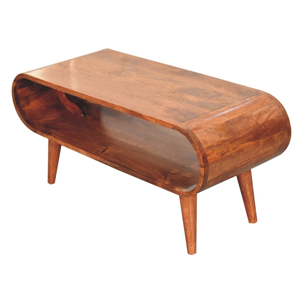 Solid Wood Amaya Nordic Style Honey Caramel Coffee Table