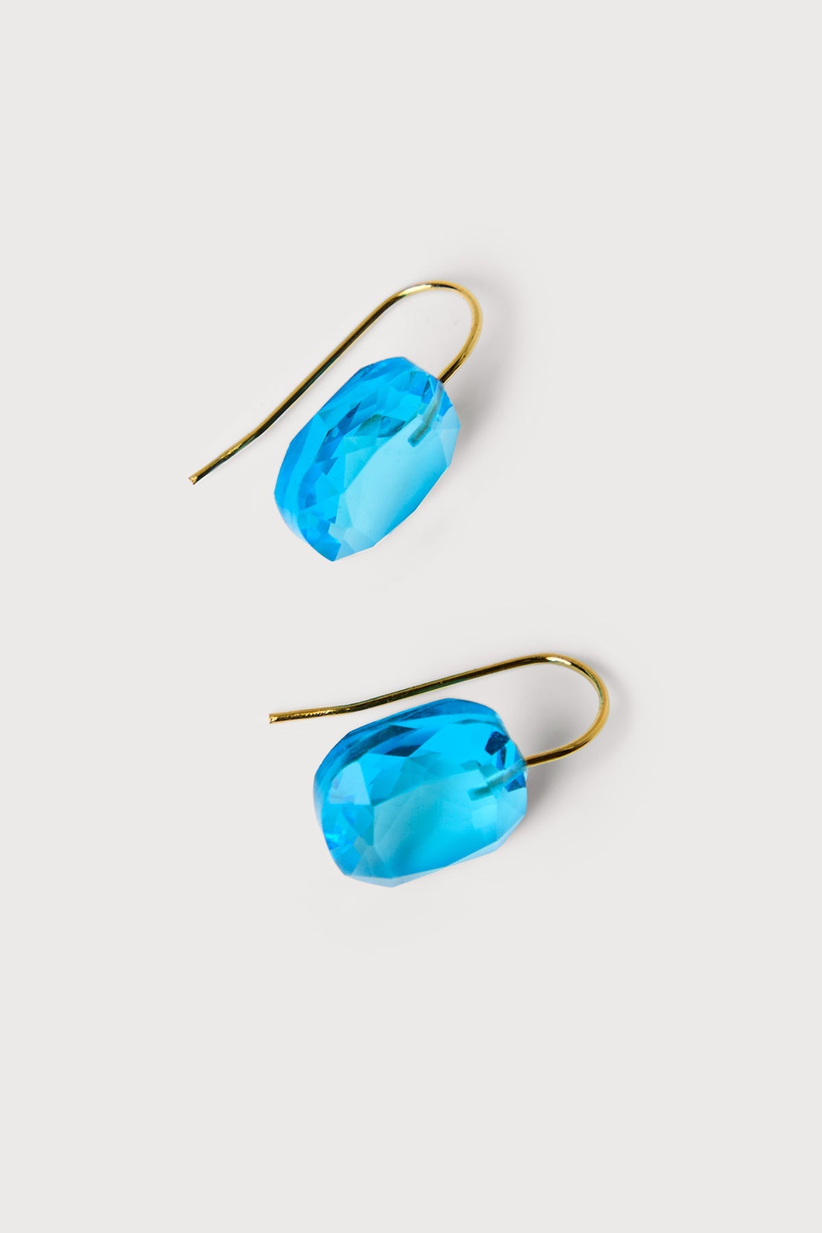 Floating Crystal Earring - Blue