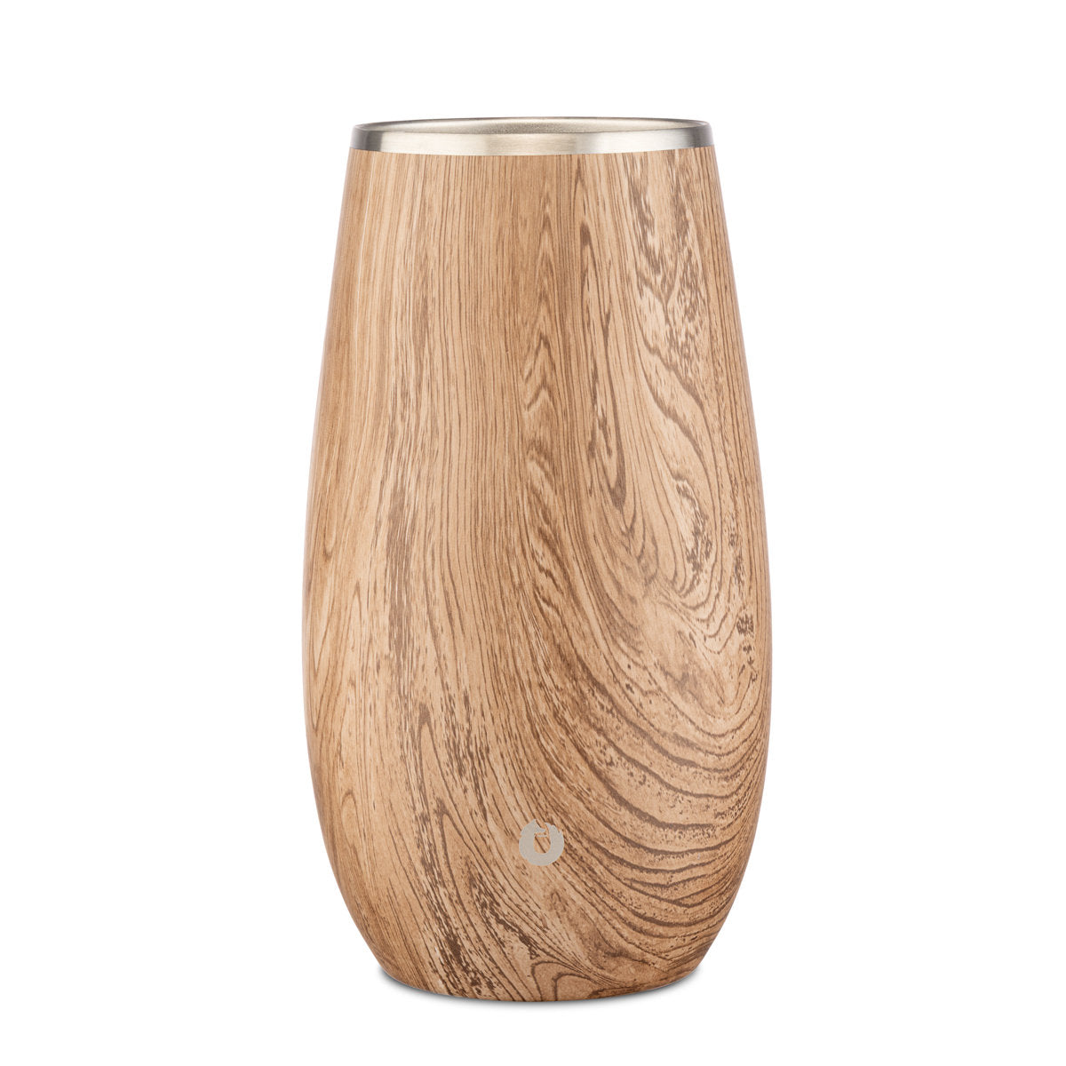 Stainless Steel Wine Chiller - Natural Teak