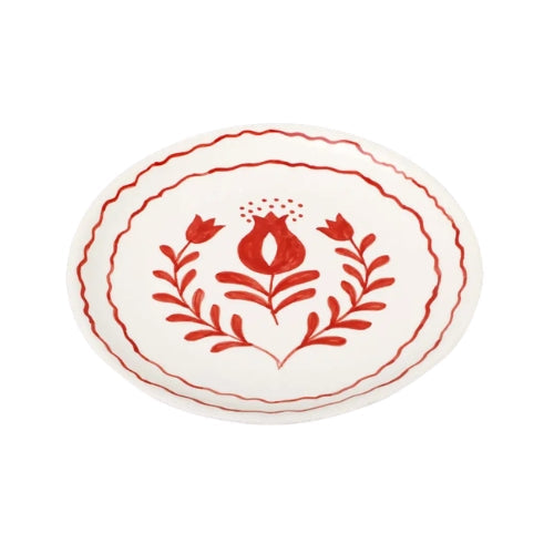 Red Anaar Snack Plate 7x7 Inches Set of 2 - Casa Amarosa