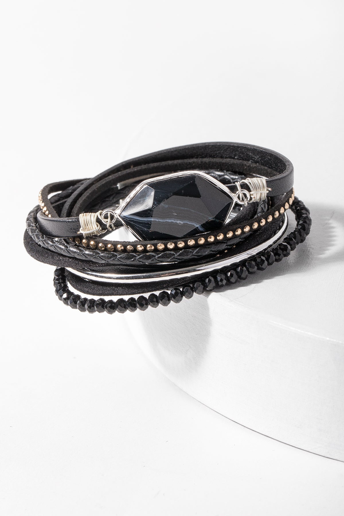Endless Dream Double Wrap Bracelet - Black