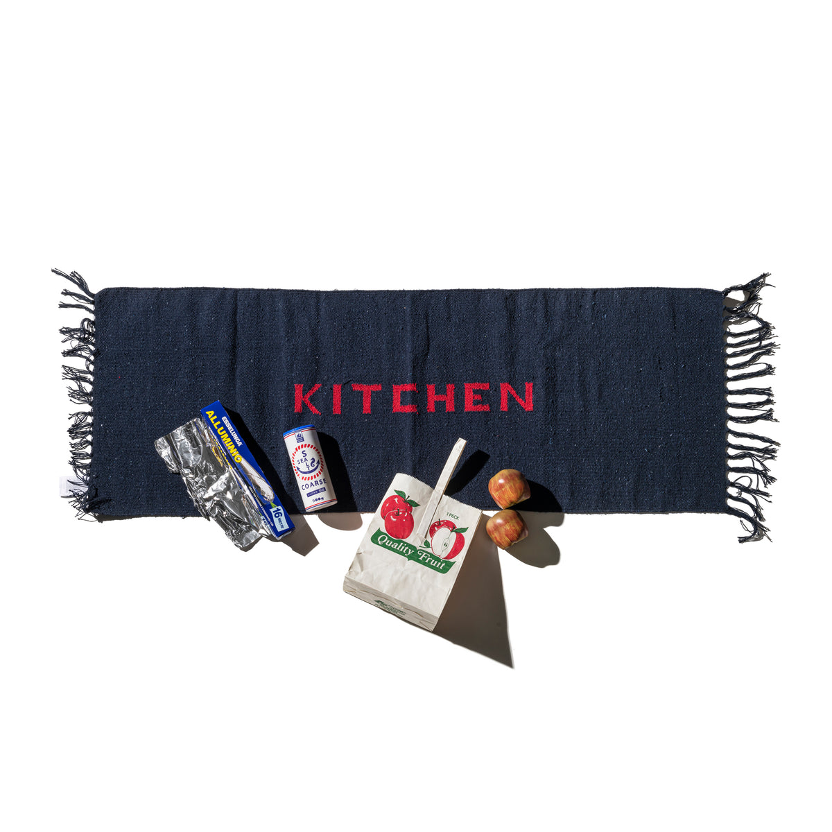 Handloomed Recycle Yarn Kitchen Mat 1