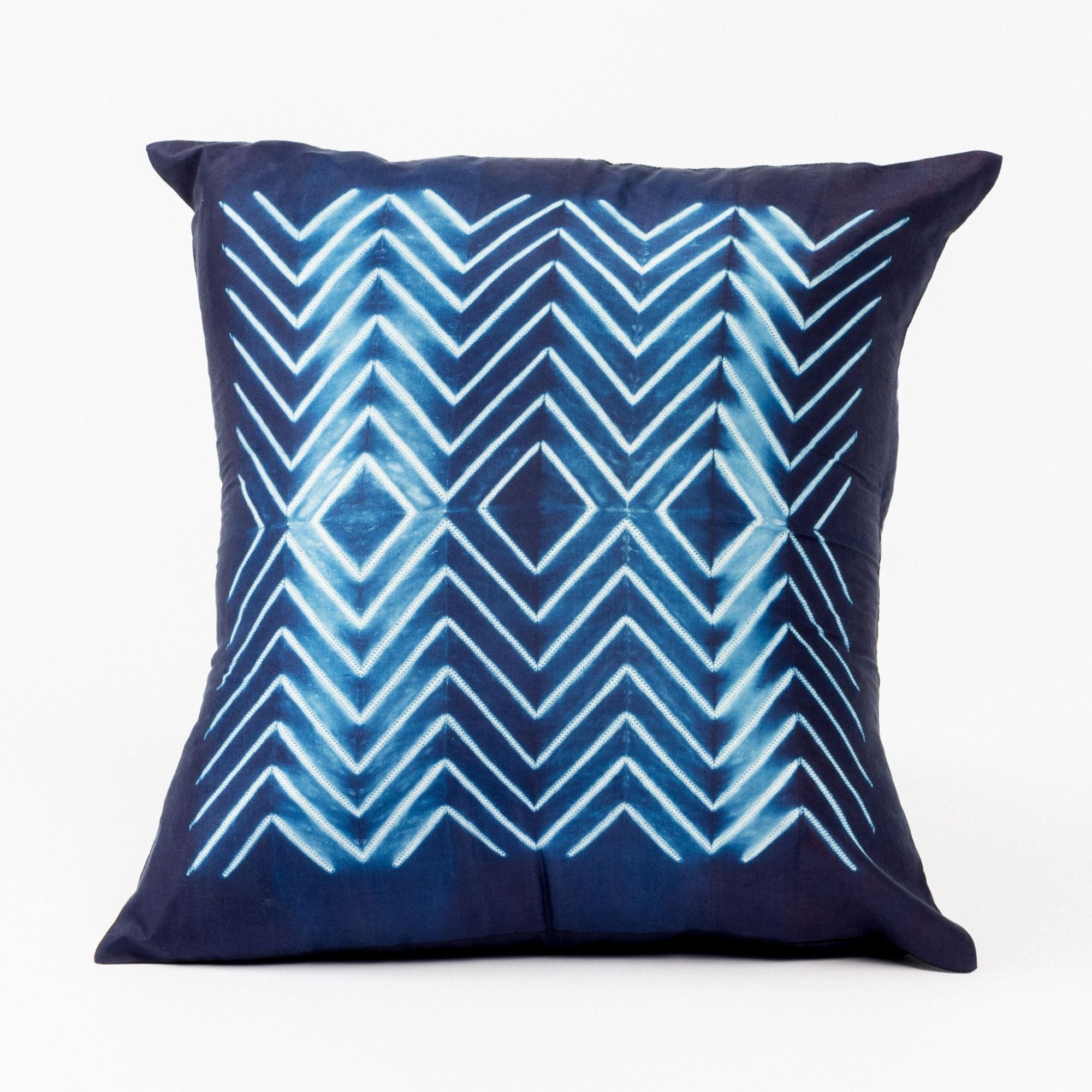 Naami Handcrafted Shibori Print Mulberry Silk Pillow - Thumbnail 2