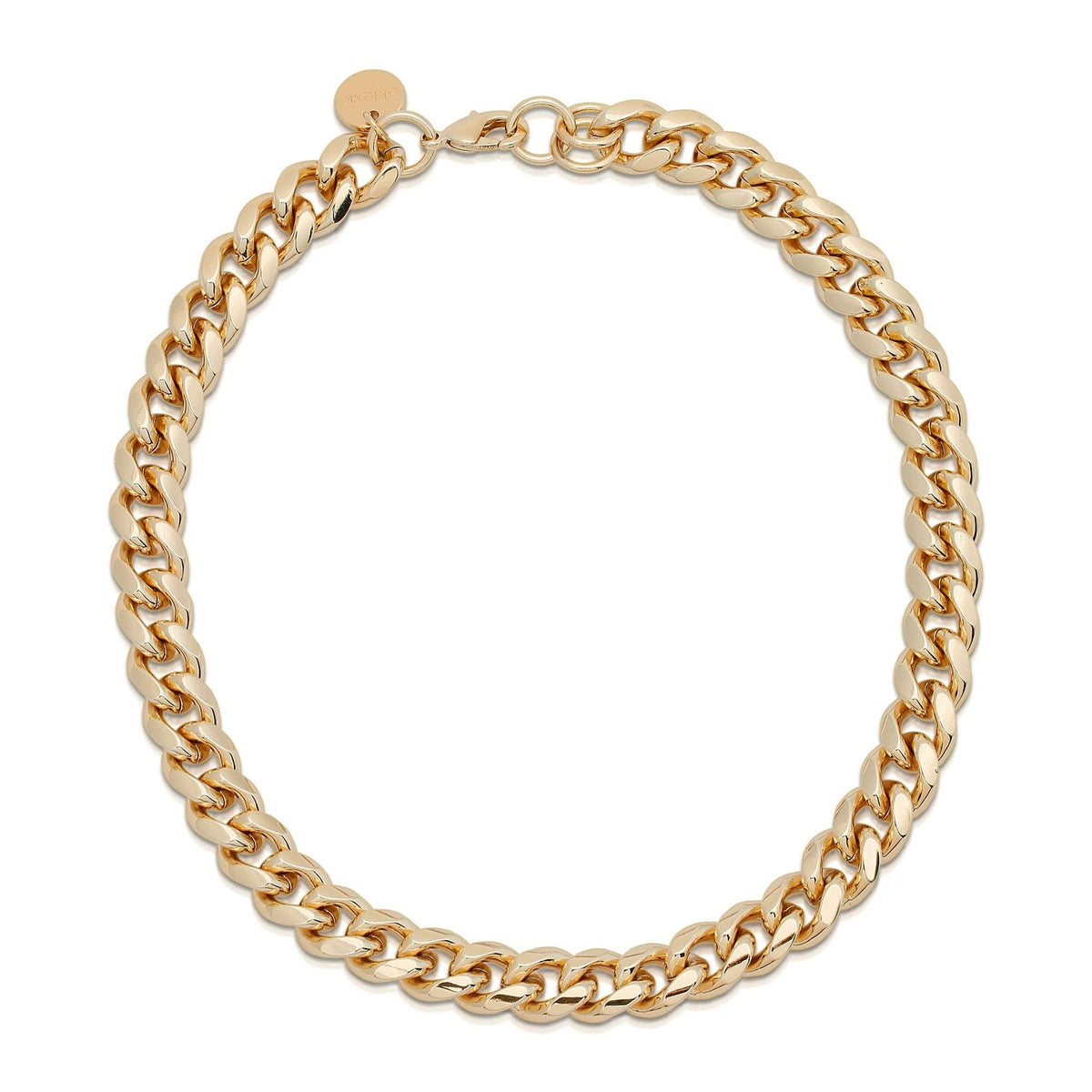 Gold-toned curb chain necklace for Men s Cuban Link Necklace style easy to wear