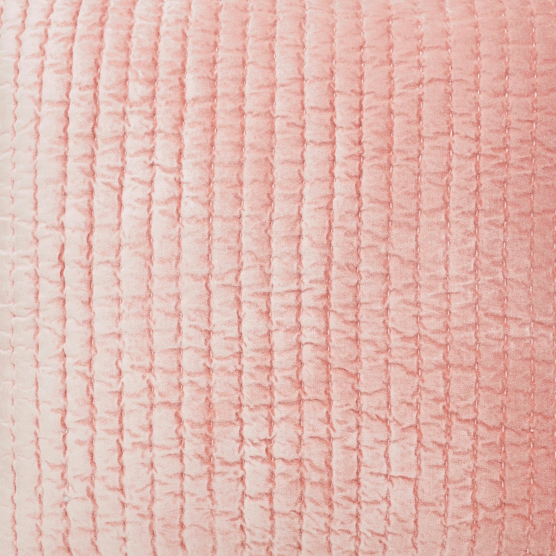 KS-354-2036_2|Elegant blush pink quilt with a unique vertical ruched texture, adding a warm and inviting feel to your bedroom decor.