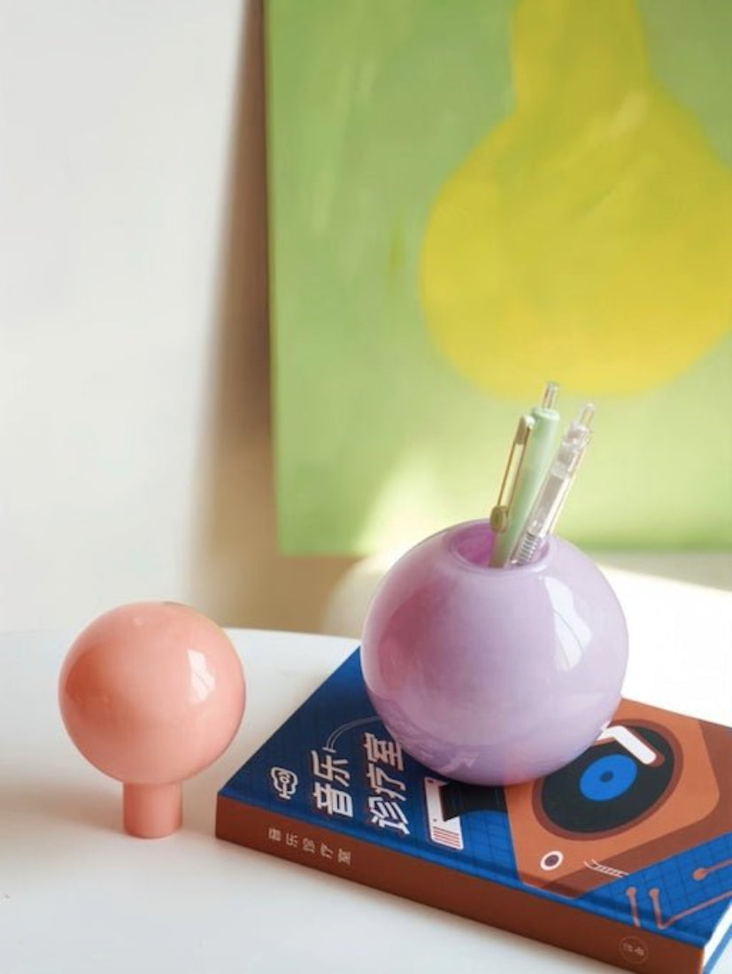 Handblown Bonbon Decorative Jar, Dopamine Decor, Whimsical Diffuser Bottles - Bonbon Dopamine Glass Jar - Blueberry - INSPECIAL HOME