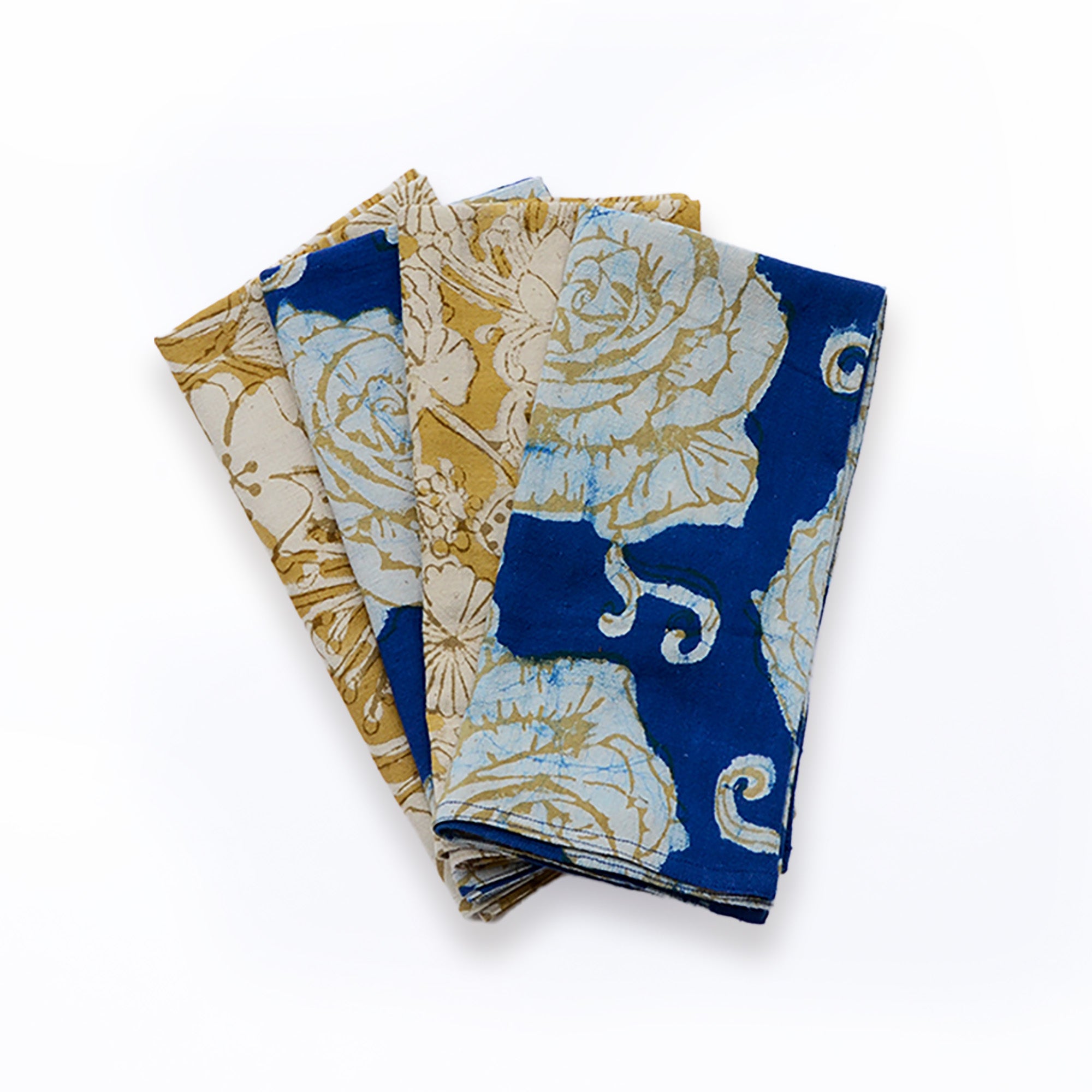 Mix & Match Block Print Cotton Napkins (Set of 4) - Eve
